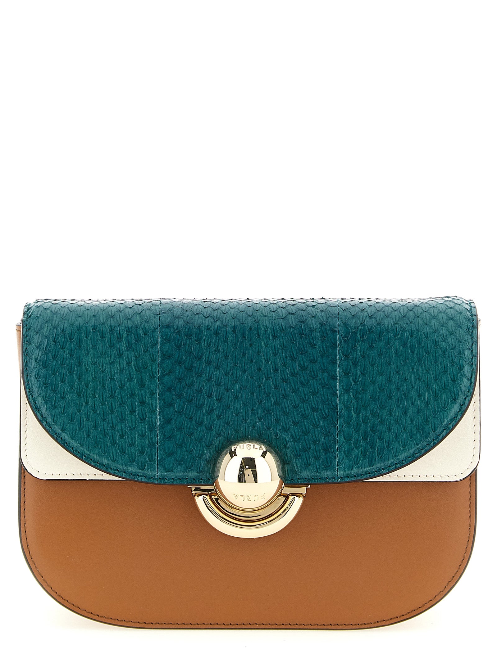 Sac bandoulière Furla en cuir d'agneau multicolore