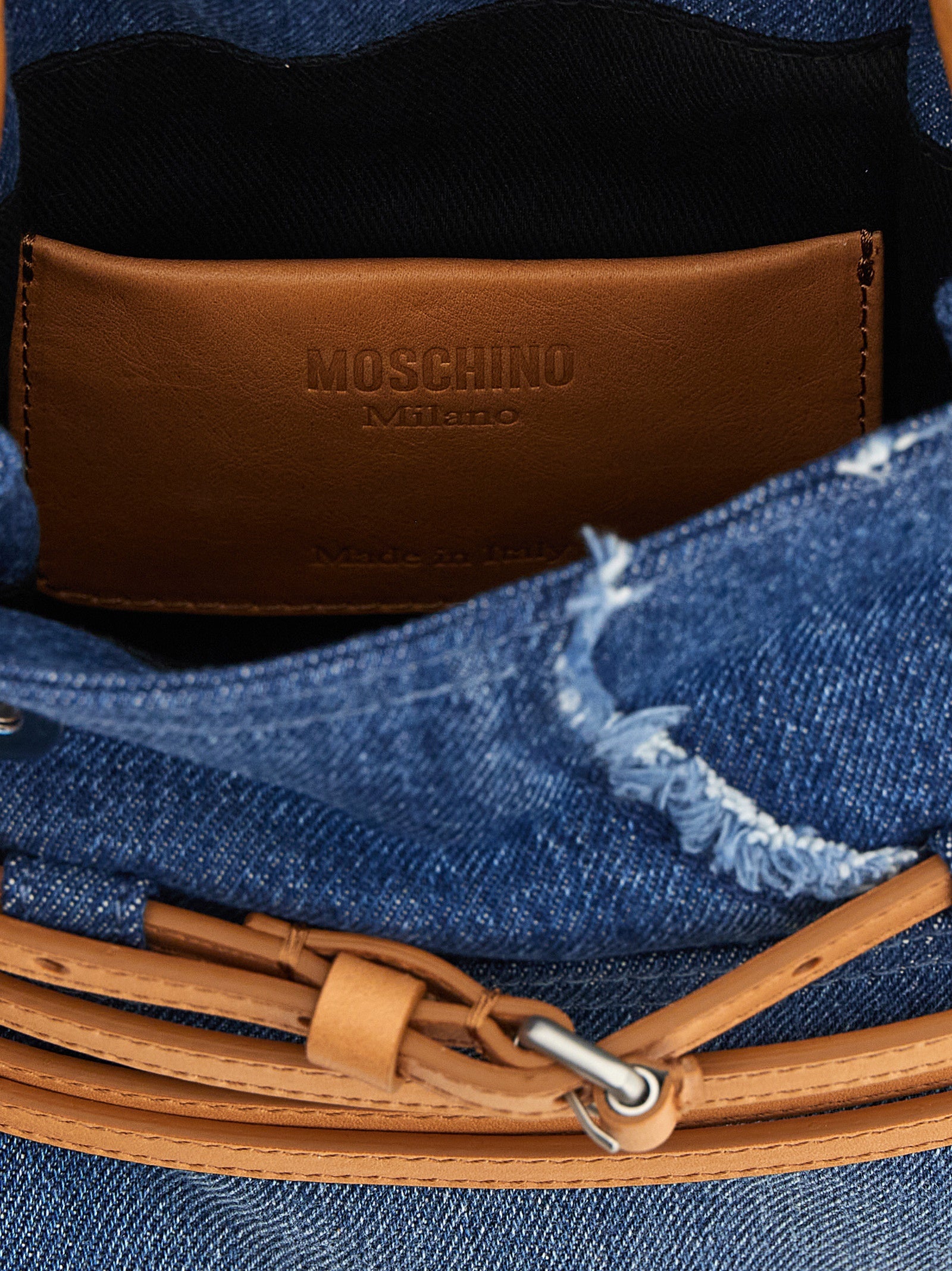 Moschino blauwe katoenen handtas