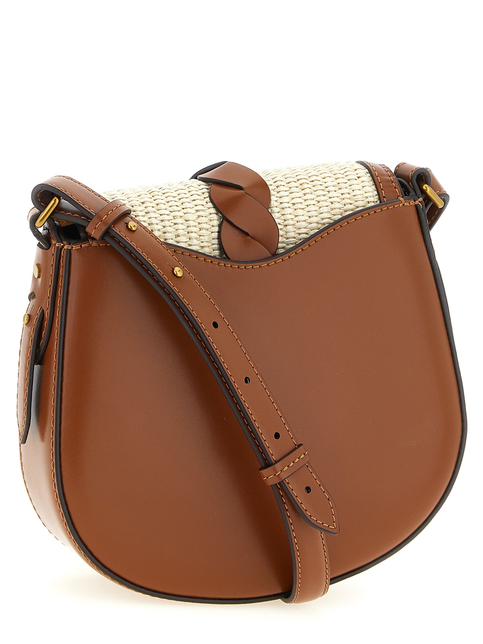 Isabel Marant Bruine Kalfsleren Crossbodytas