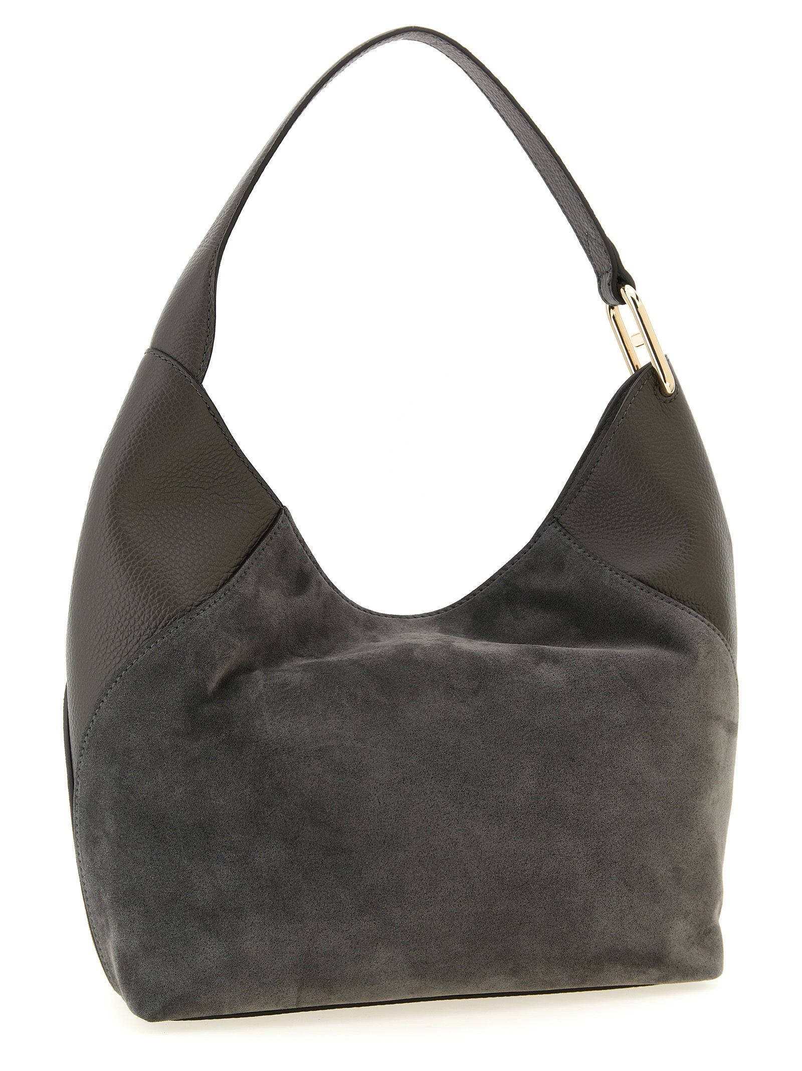 Sac à bandoulière Furla en cuir de veau gris