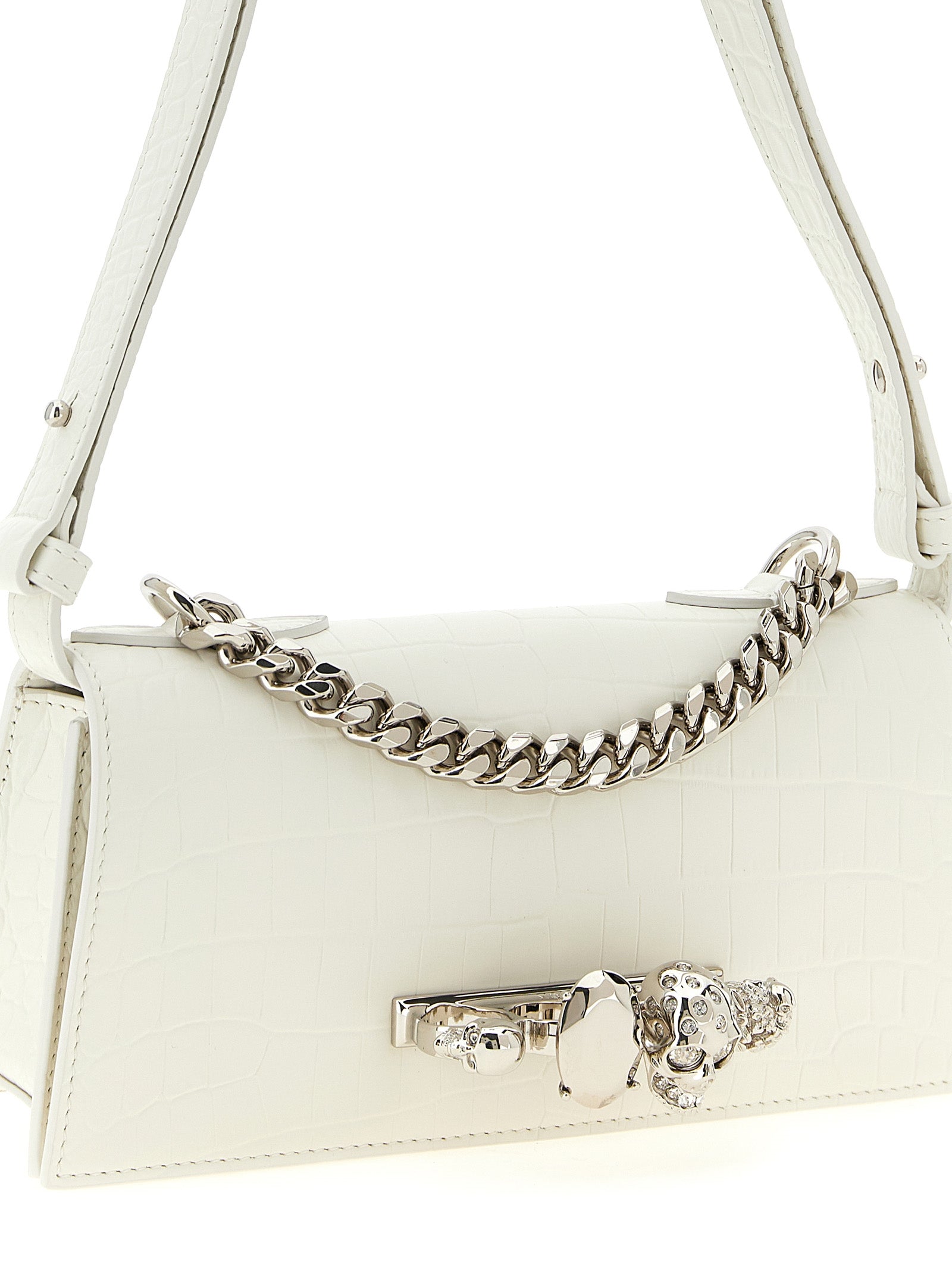Alexander McQueen Schoudertas van wit kalfsleer