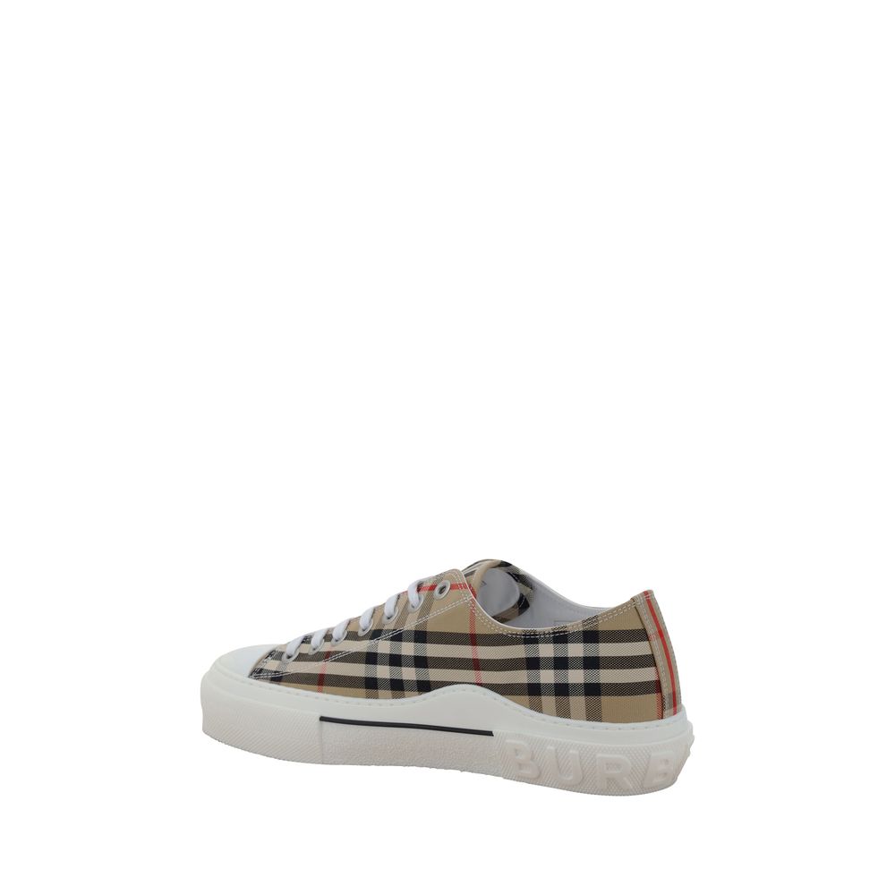Burberry Bruine Katoenen Lage Sneakers