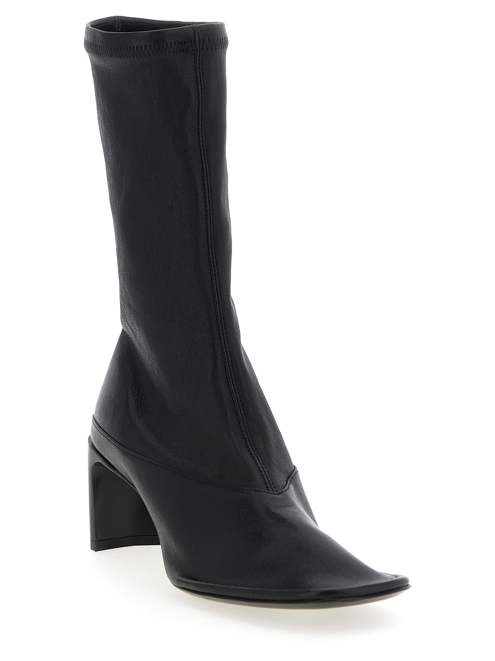 Jil Sander Black Lambskin Ankle Boots