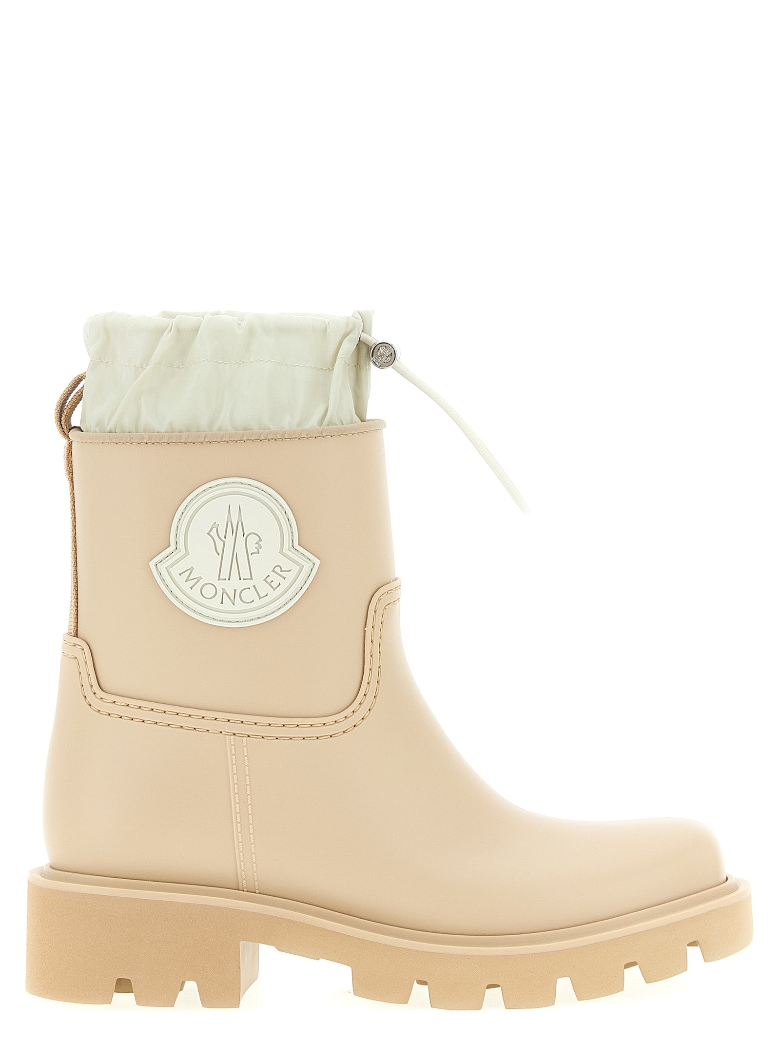 Moncler Beige PVC Ankle Boots