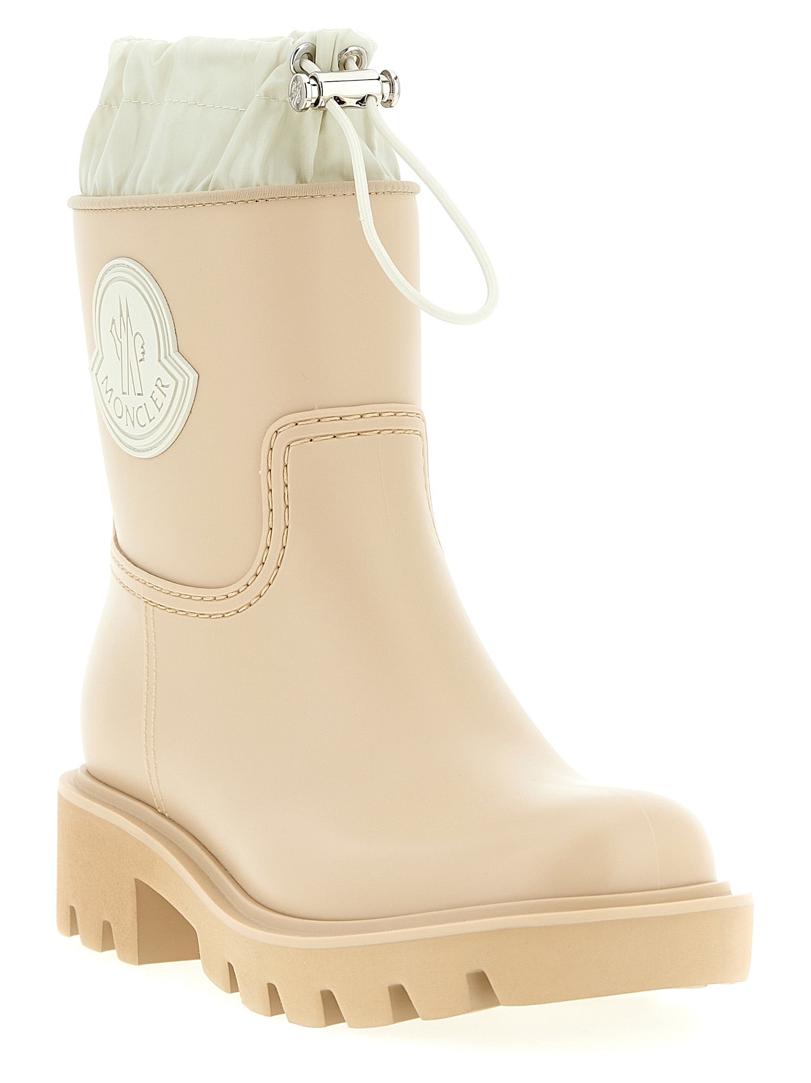 Moncler Beige PVC Ankle Boots
