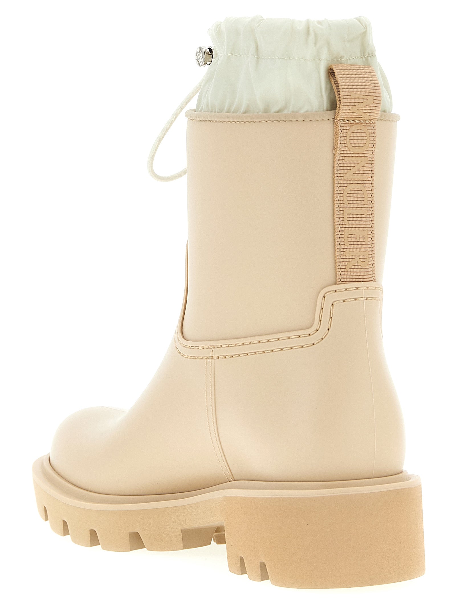 Moncler Beige PVC Ankle Boots