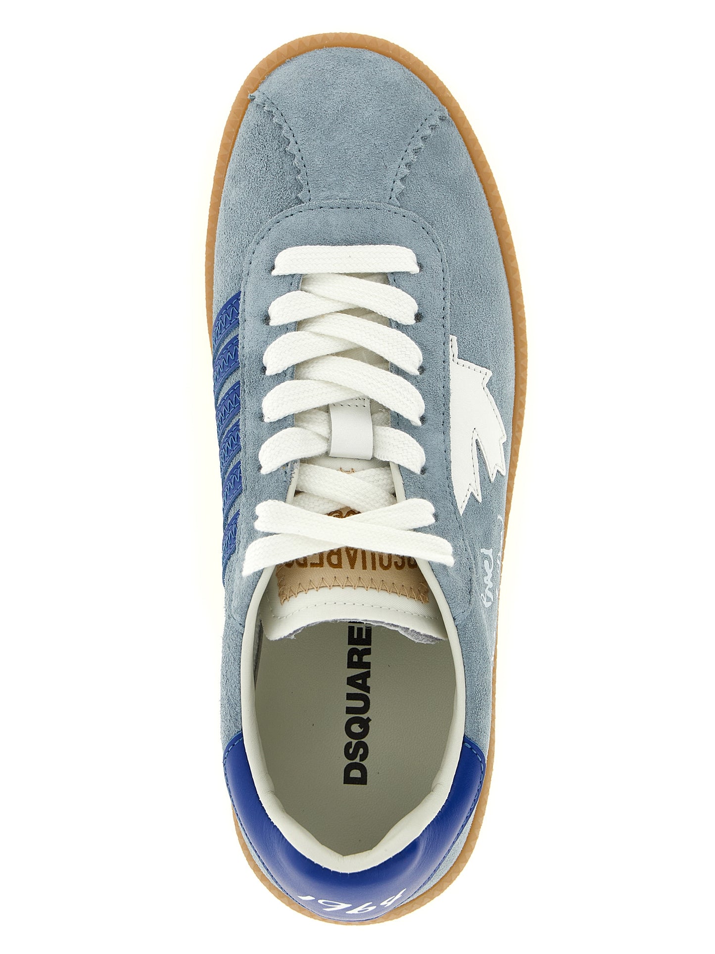 Dsquared² Blue Calfskin Low Top Sneakers