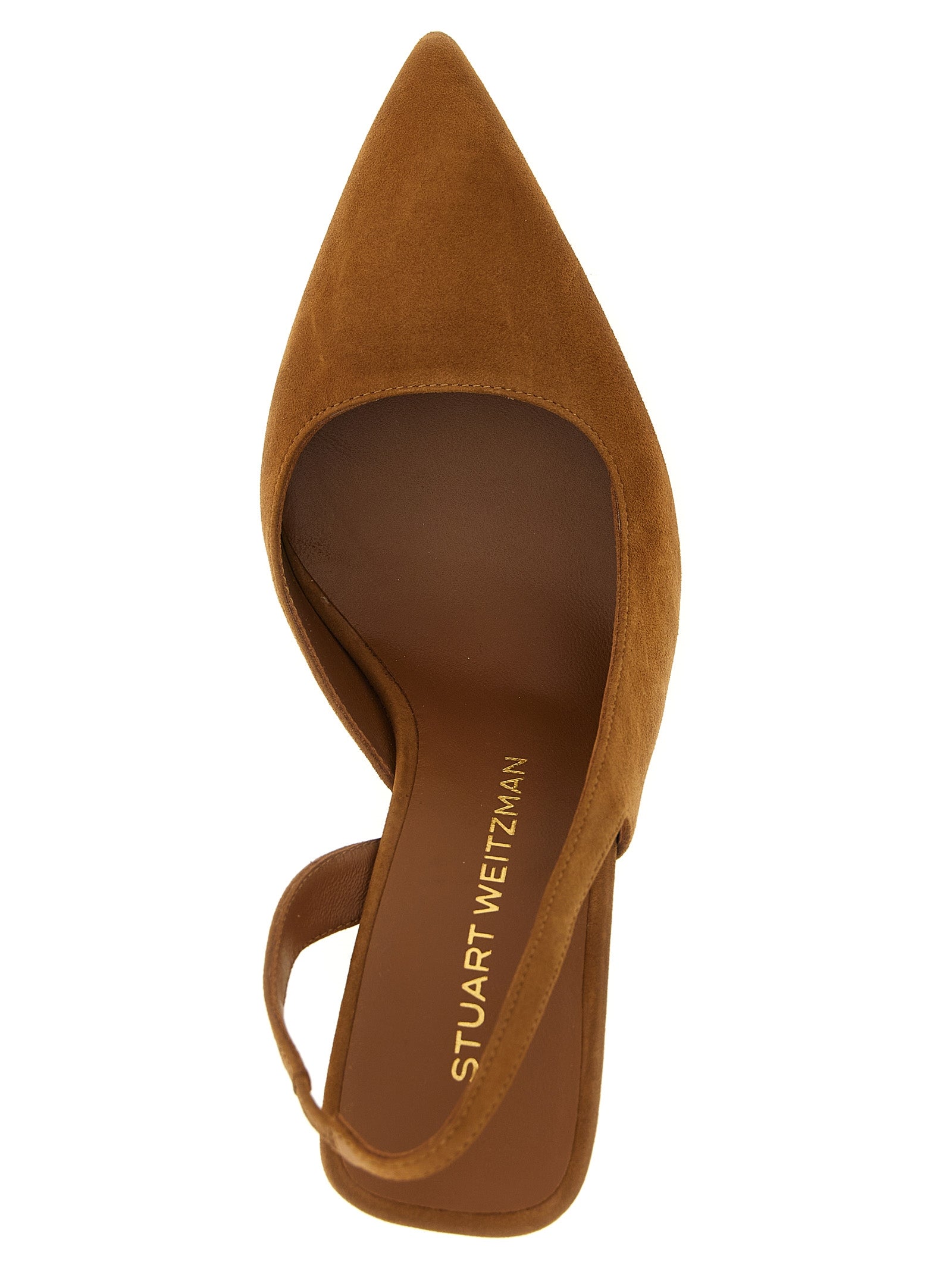 Stuart Weitzman Bruine Geitenleer Pumps met Hoge Hak