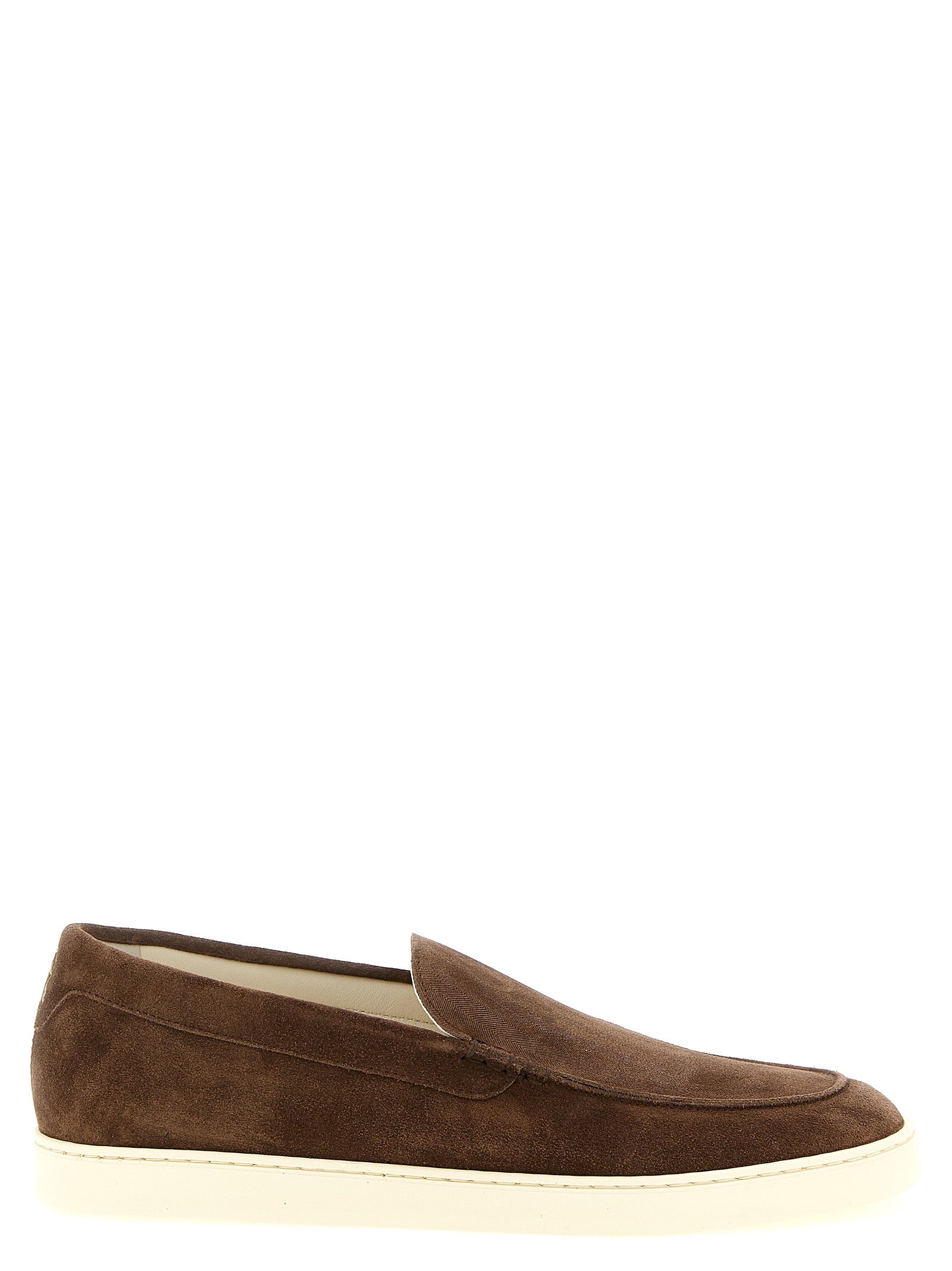 Brunello Cucinelli Bruine Kalfsleren Instapschoenen