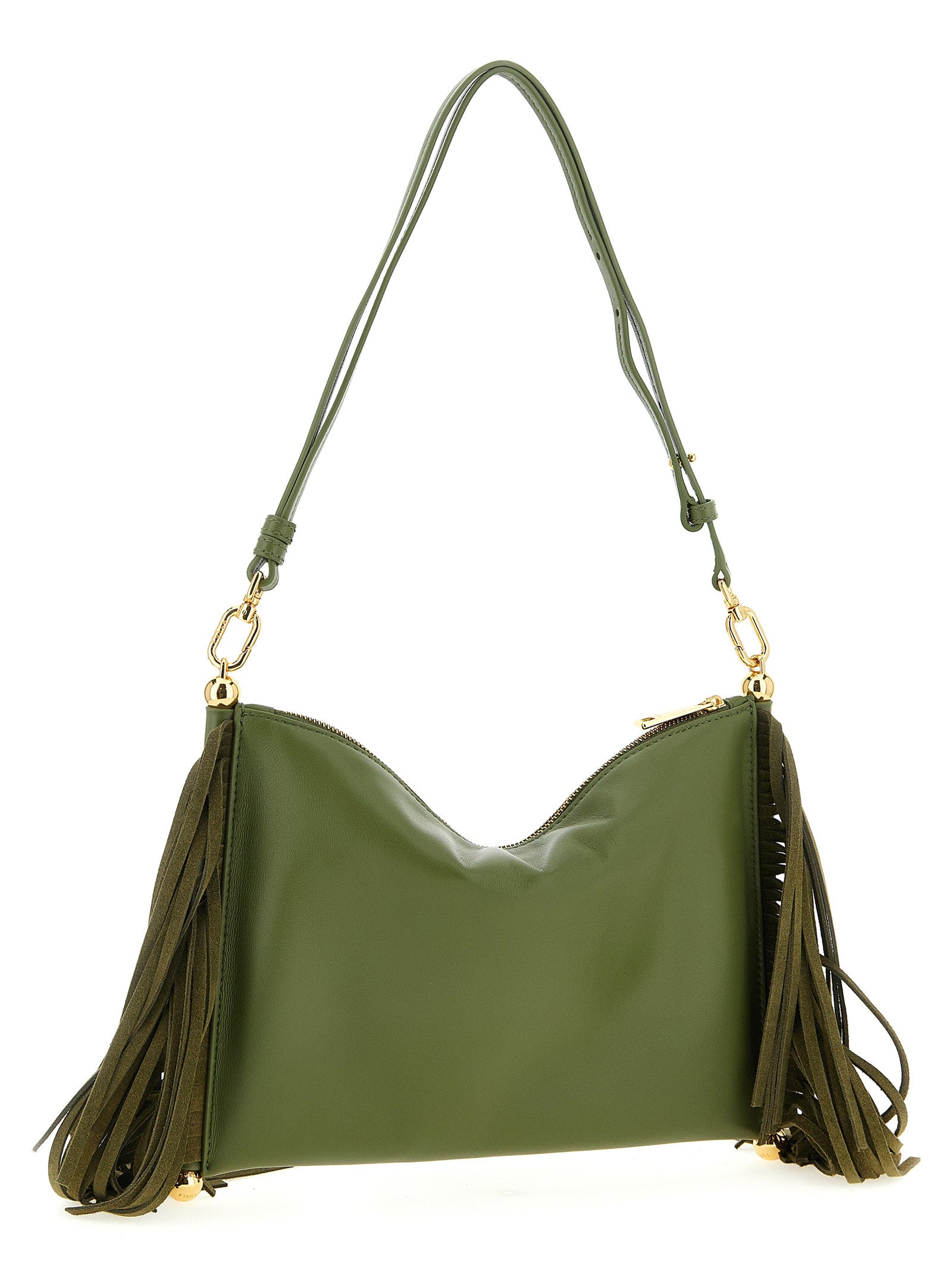Furla Two-Tone Lamb Leather Shoulder Bag
