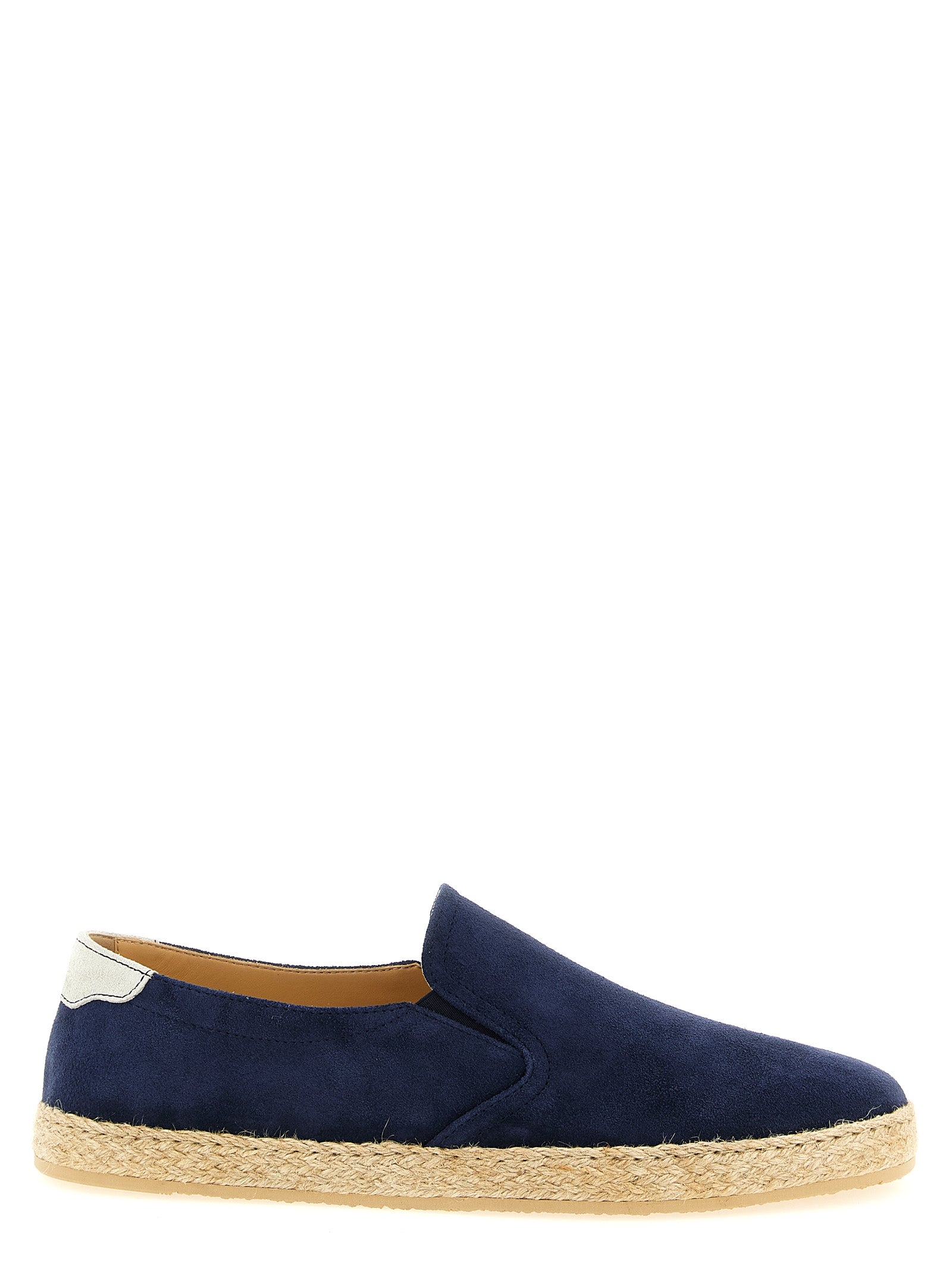 Brunello Cucinelli Blauwe Espadrilles van Kalfsleer