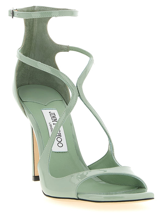 Jimmy Choo Bicolor Leather Stiletto Heel Sandals