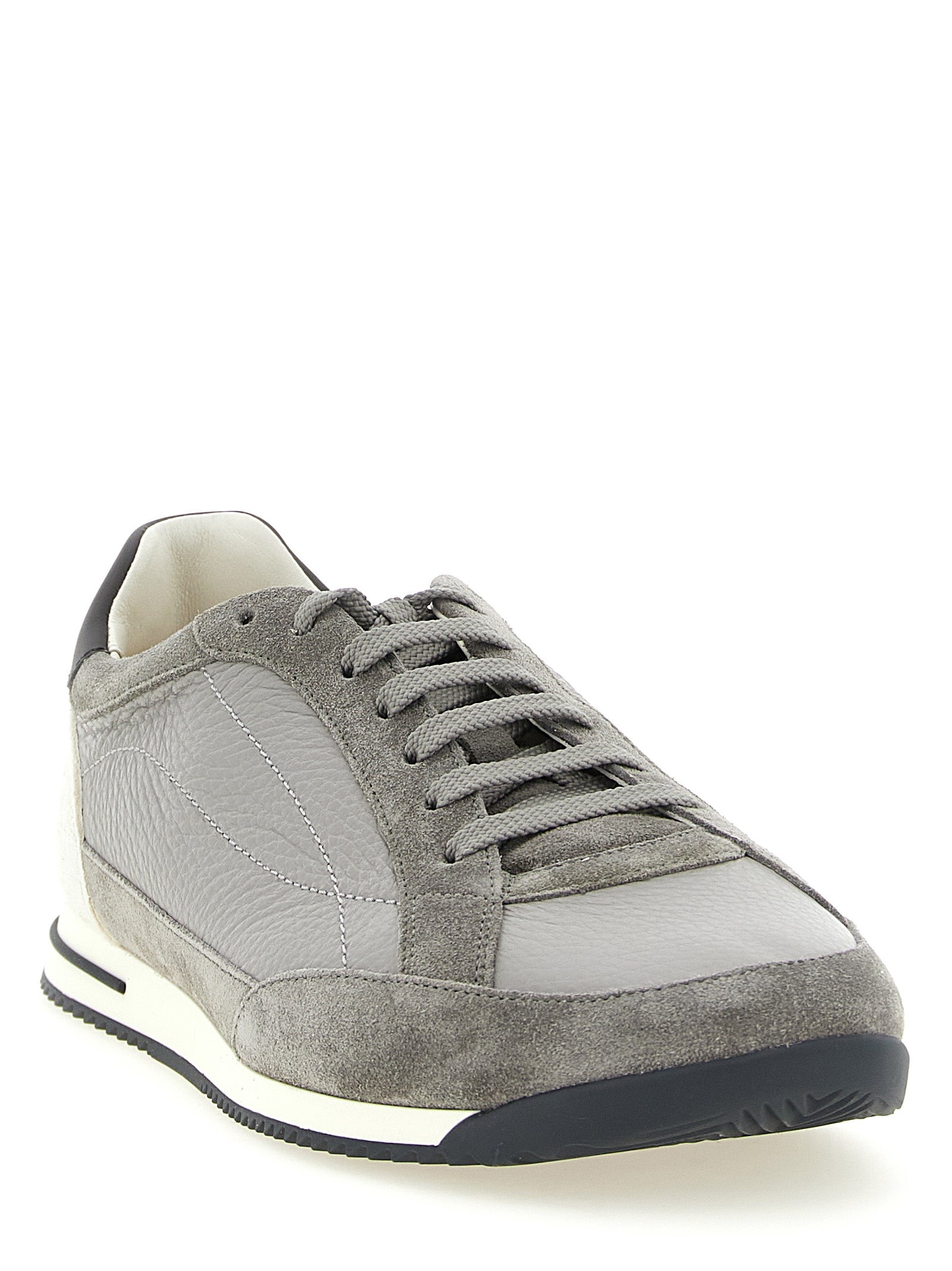 Brunello Cucinelli Gray Nubuck Leather Sneakers