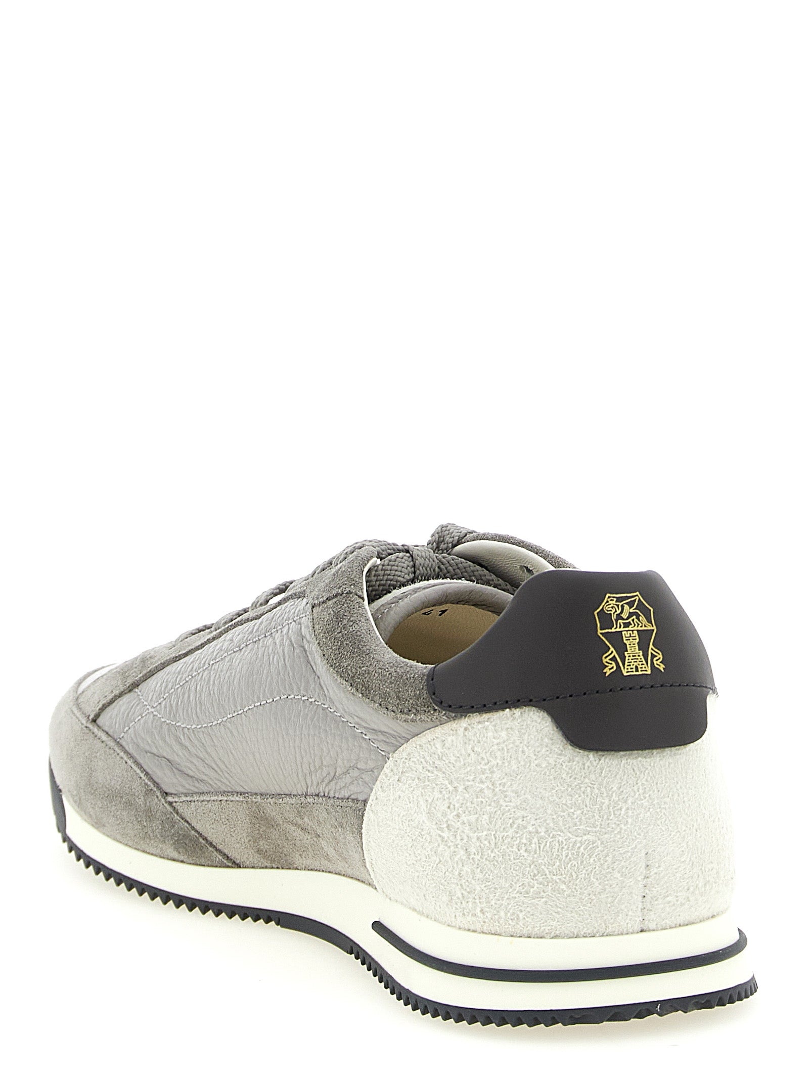 Brunello Cucinelli Gray Nubuck Leather Sneakers