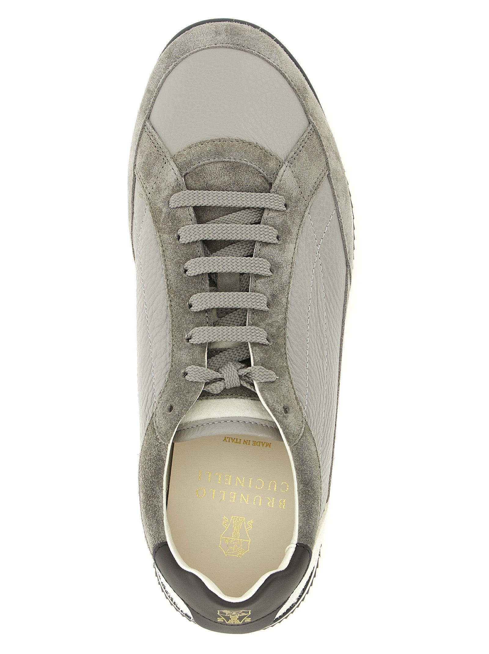 Brunello Cucinelli Gray Nubuck Leather Sneakers