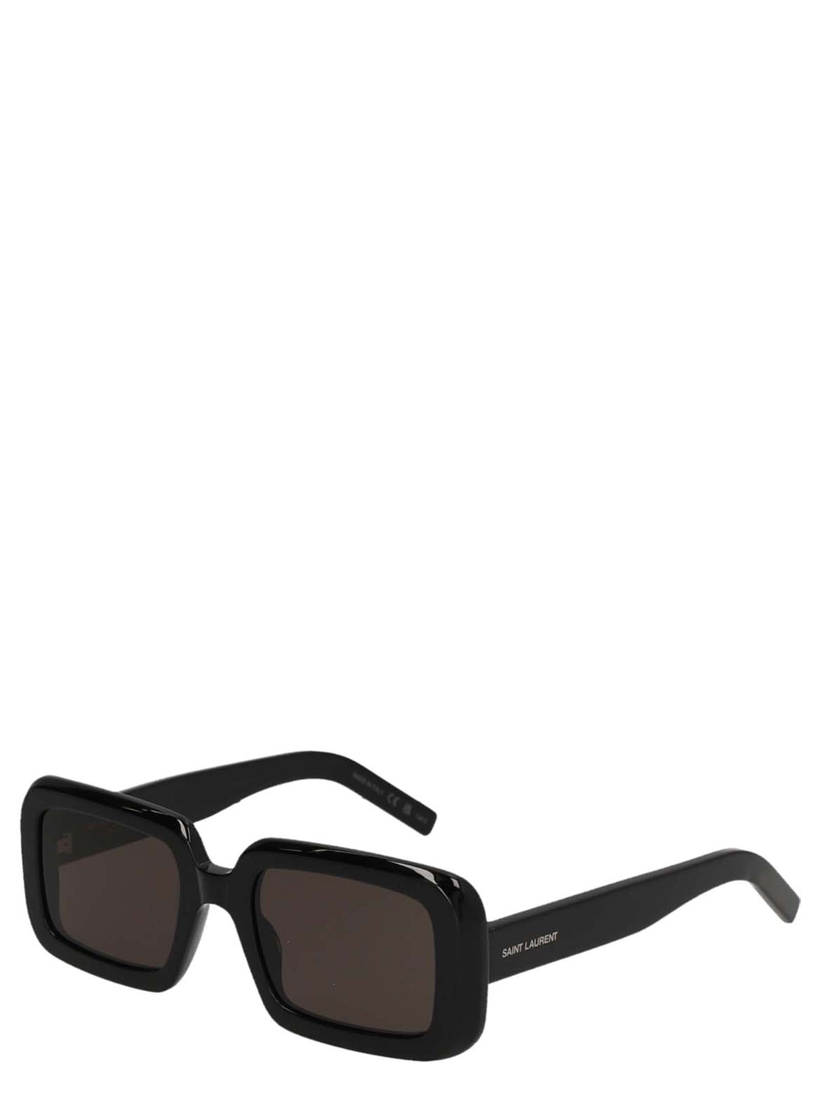 Saint Laurent Zwarte Acetaat Zonnebril