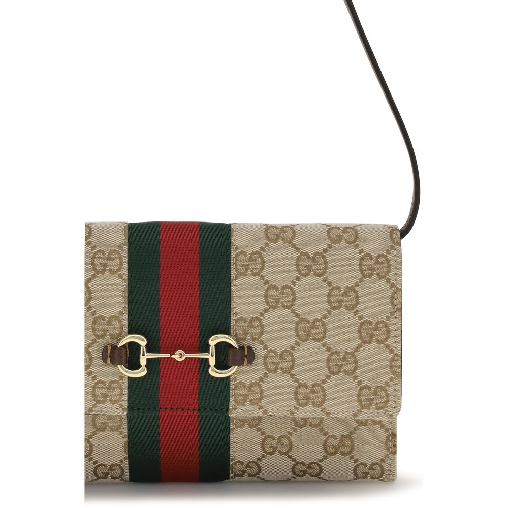 Gucci Bruine Polyester Portemonnee