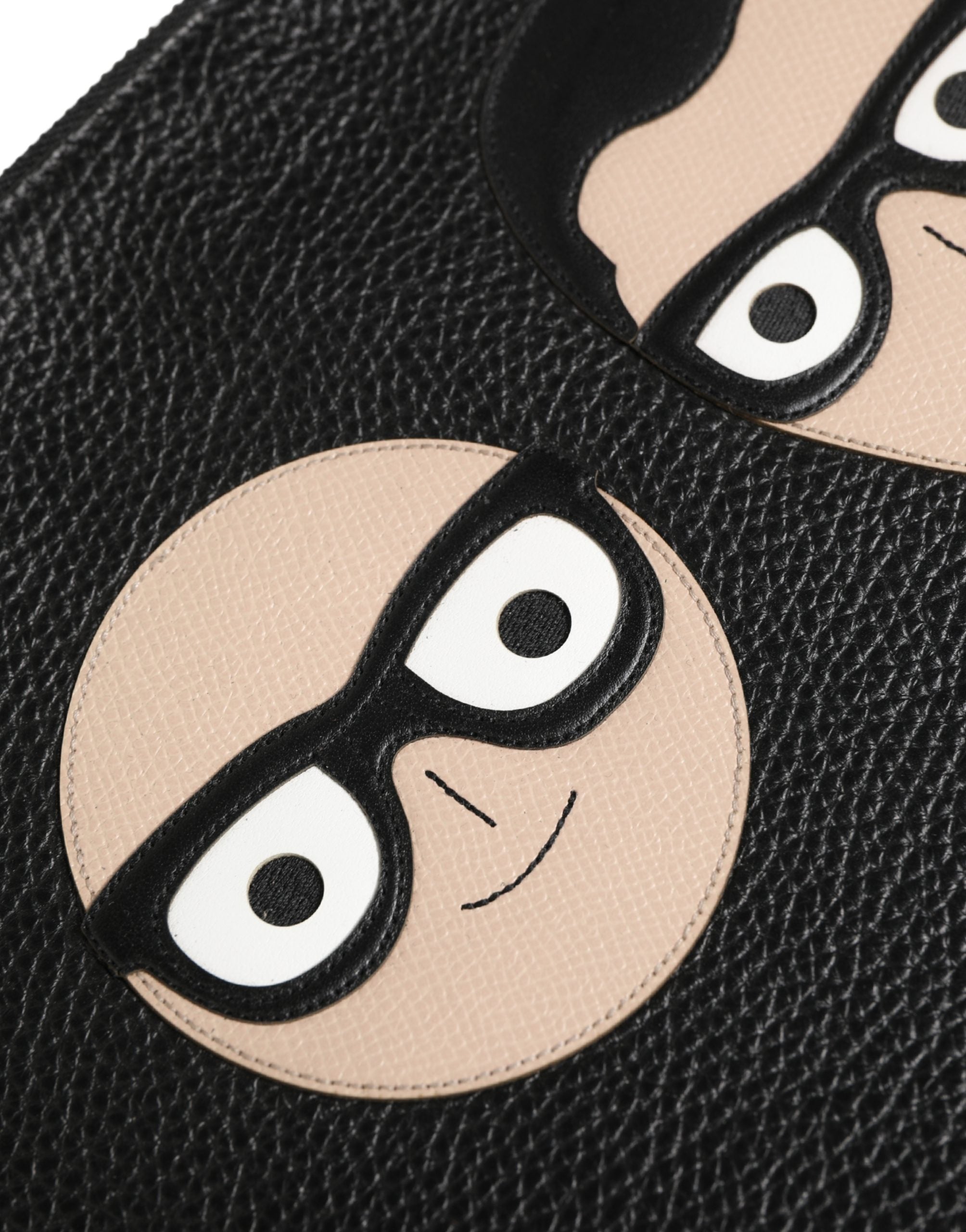 Dolce & Gabbana Black #DGFamily Embellished Leather Clutch Bag
