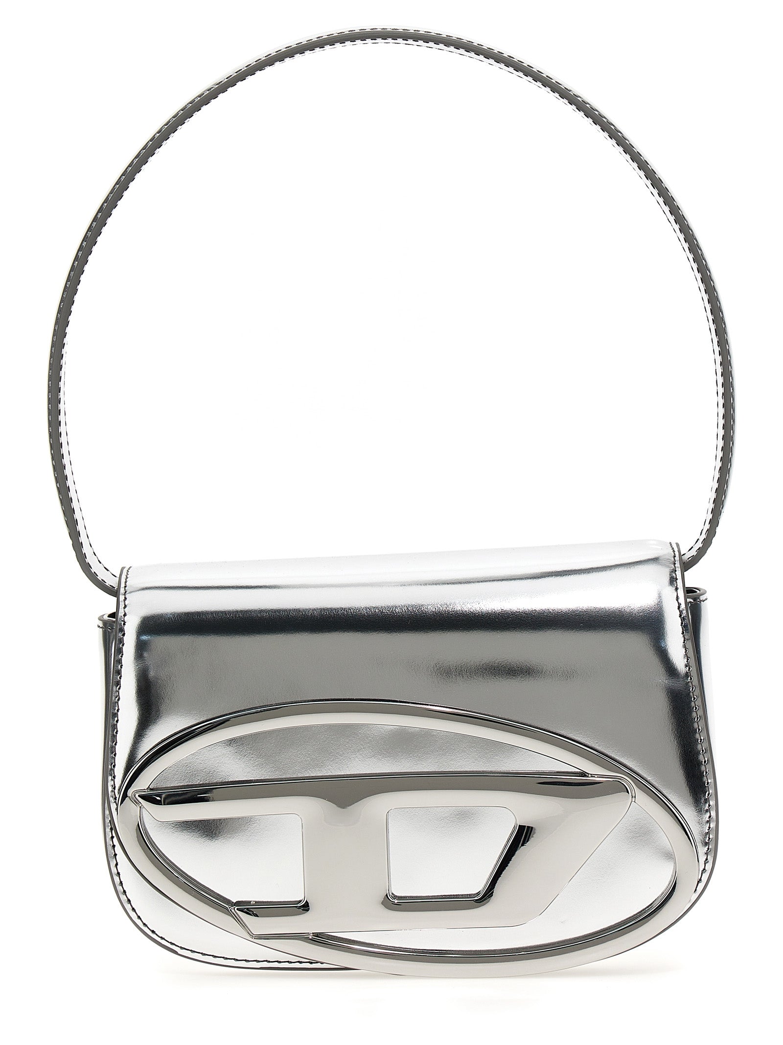 Sac à bandoulière Diesel Silver en cuir de vachette