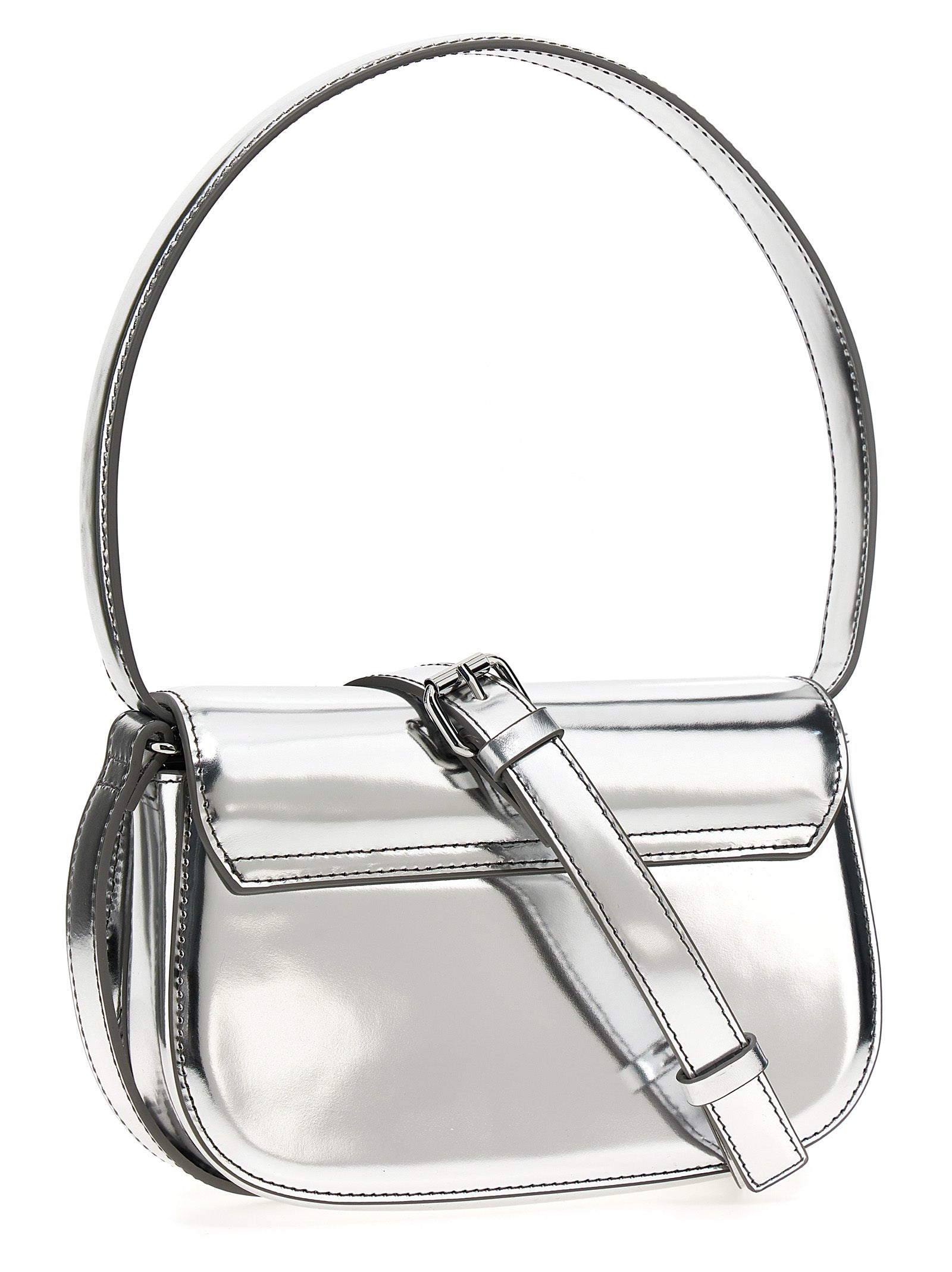 Sac à bandoulière Diesel Silver en cuir de vachette