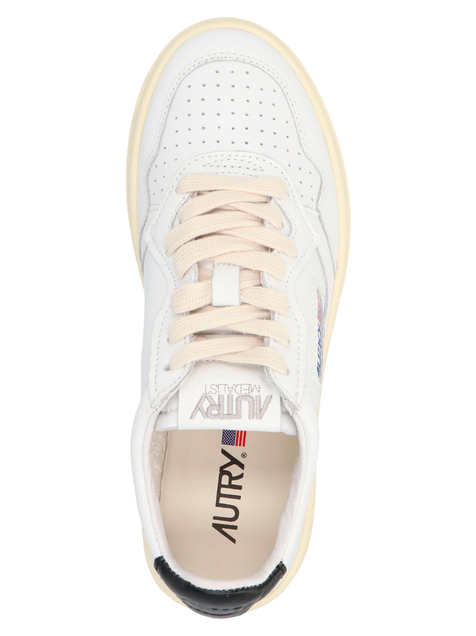 Autry Tweekleurige Lage Sneakers van Rundleer