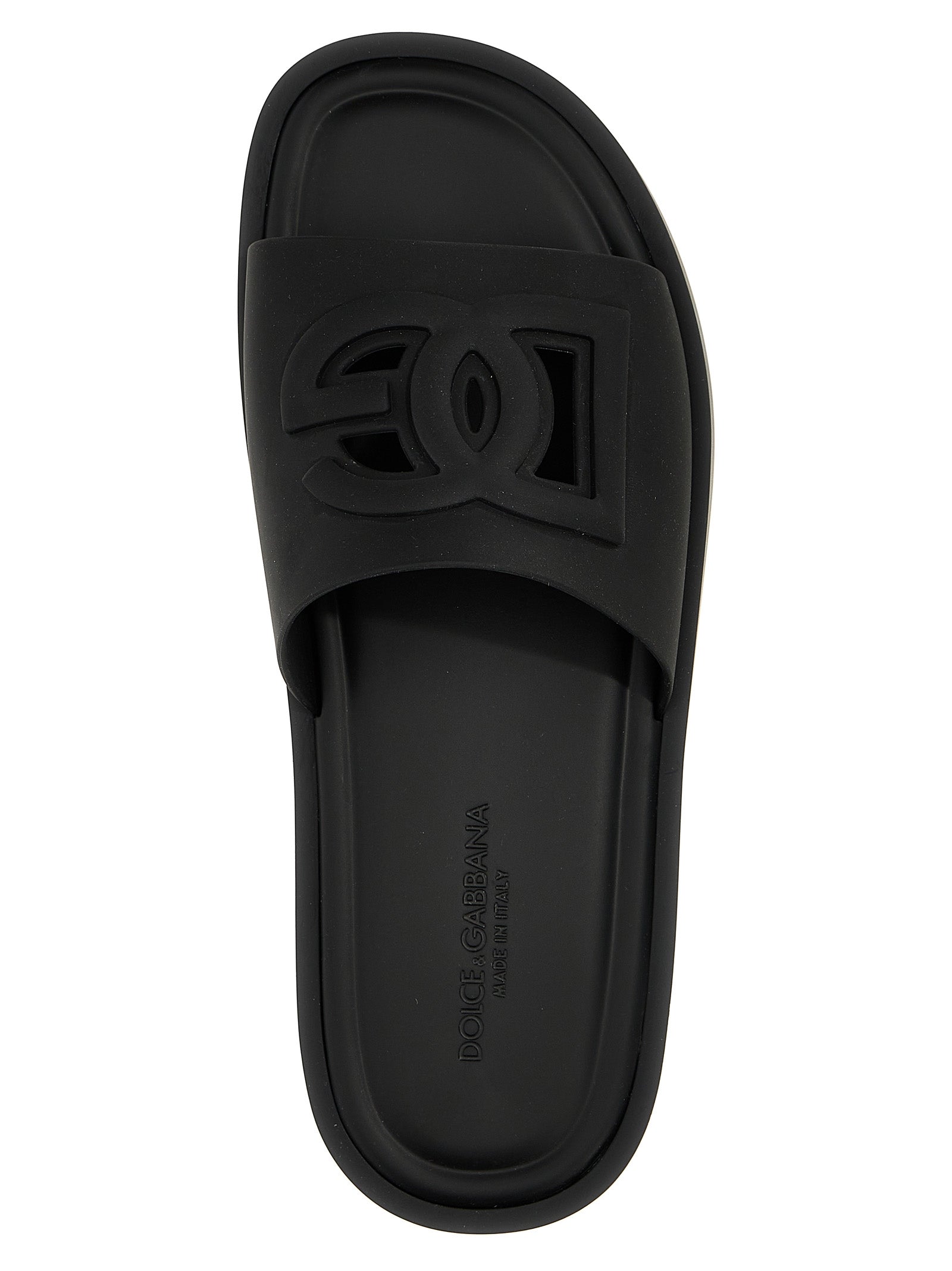 Dolce & Gabbana Black Polyethylene Slides