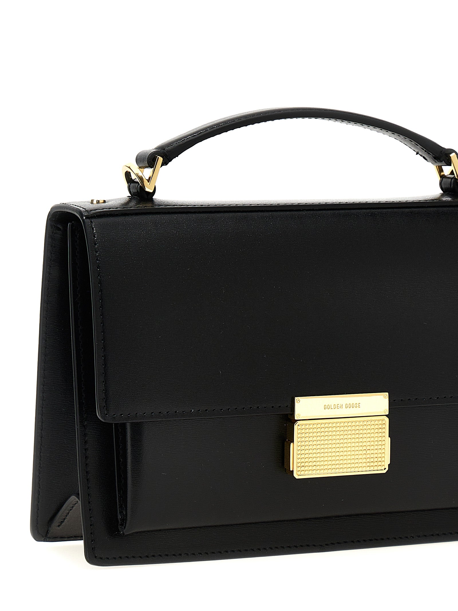 Sac à main Golden Goose en cuir de vachette noir