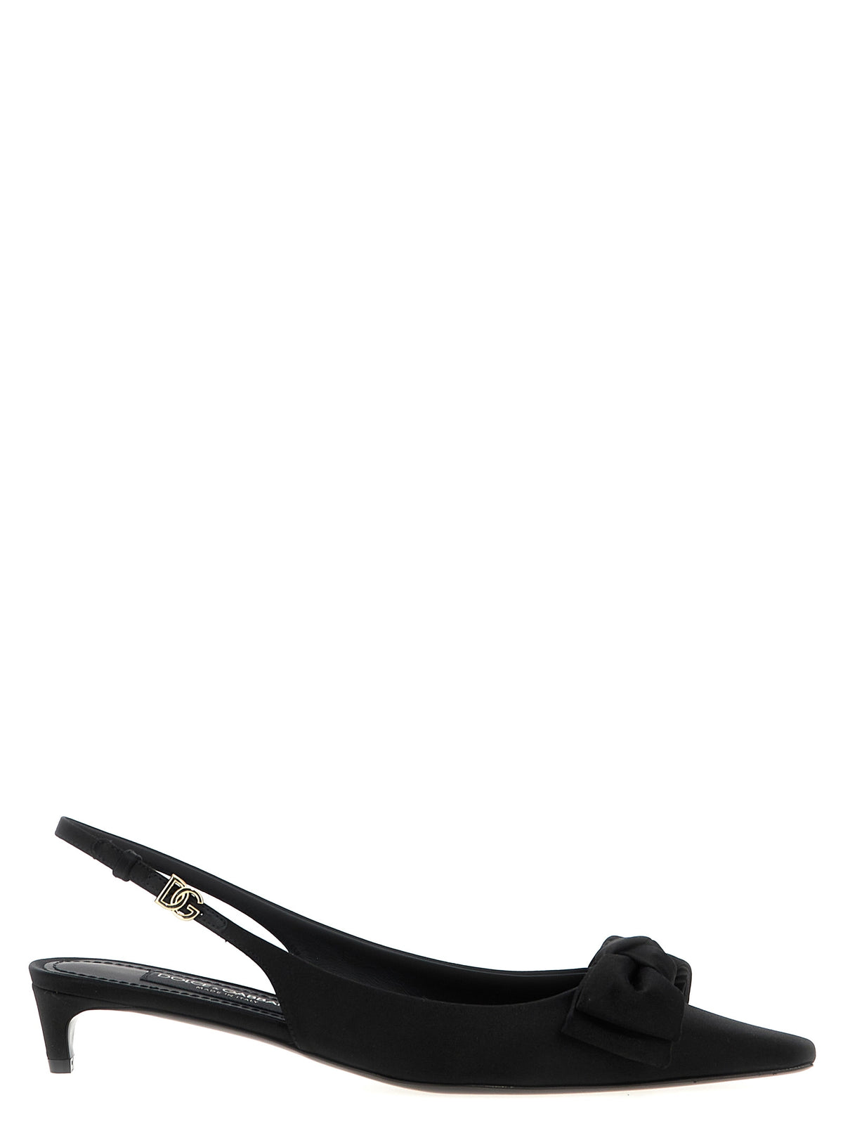 Zwarte viscose pumps met middelhoge hak van Dolce & Gabbana
