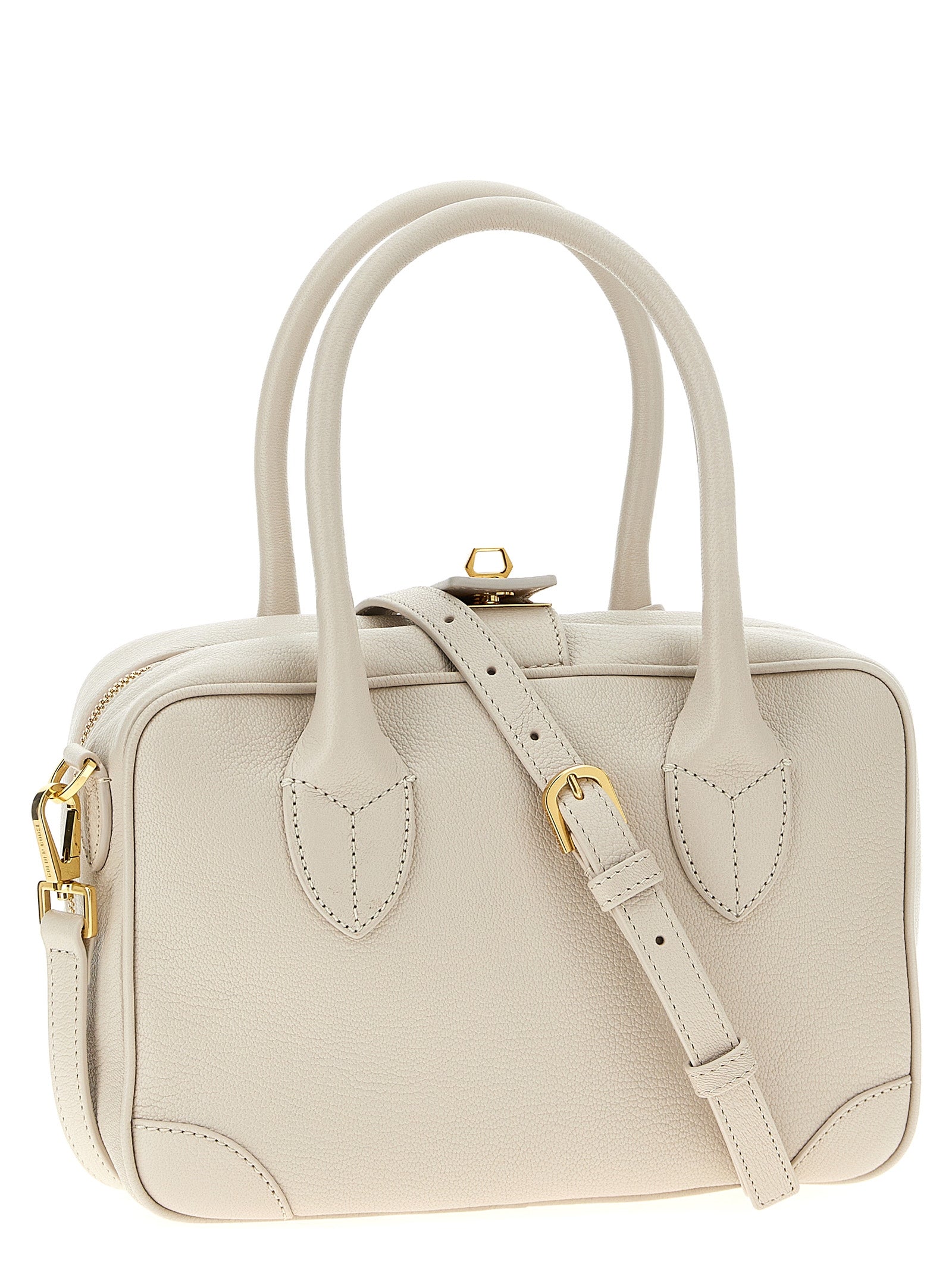 Golden Goose Wit Geitenleren Handtas