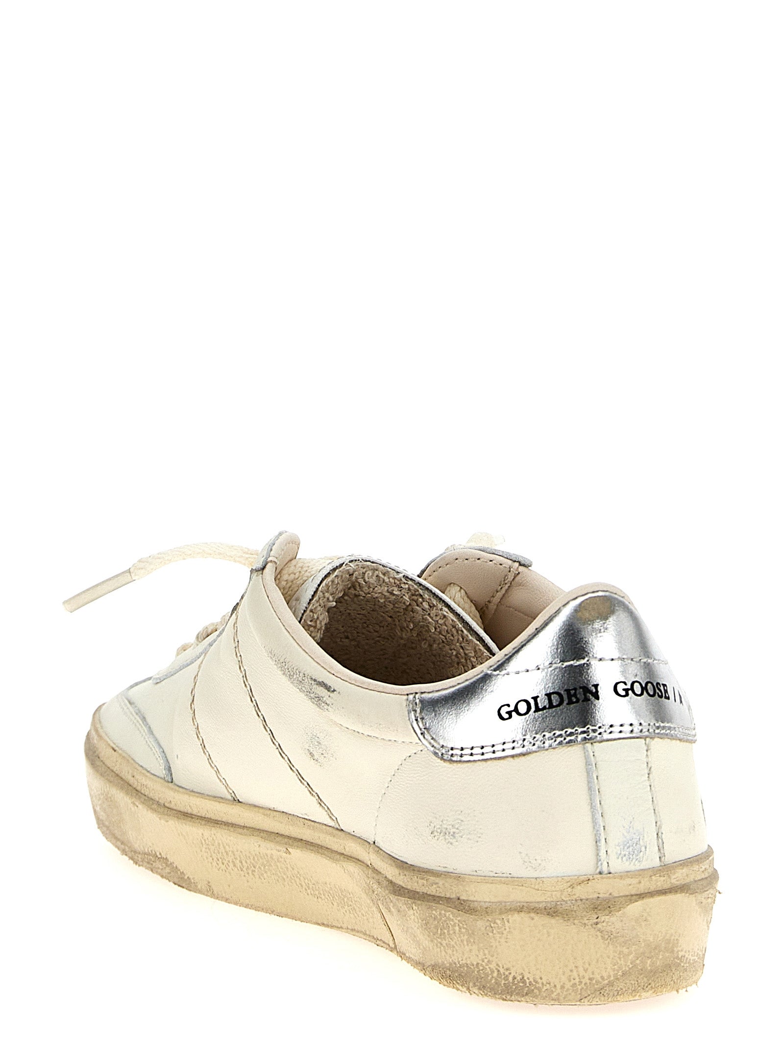 Golden Goose zilveren lamshuid leren lage sneakers