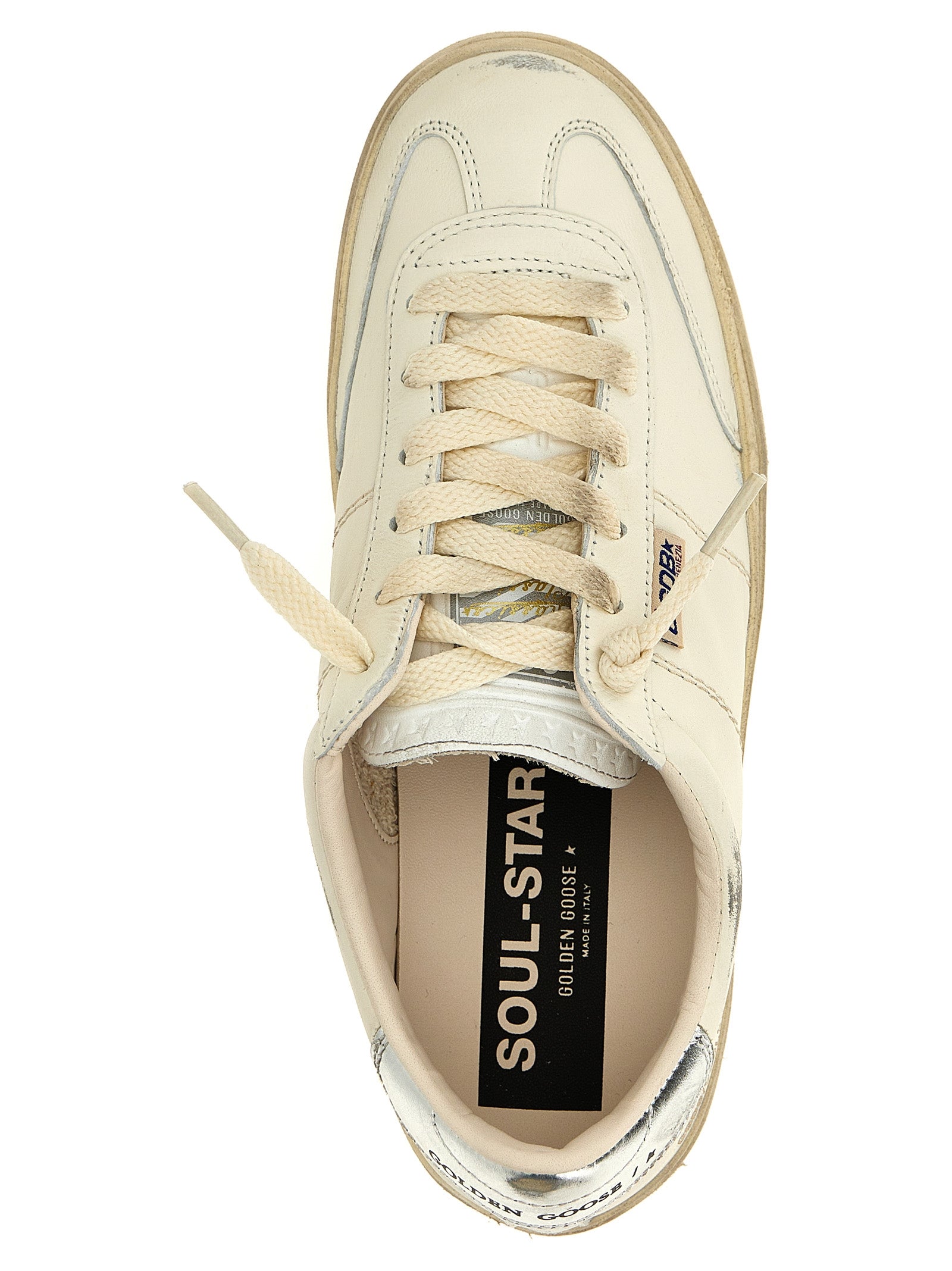 Golden Goose zilveren lamshuid leren lage sneakers