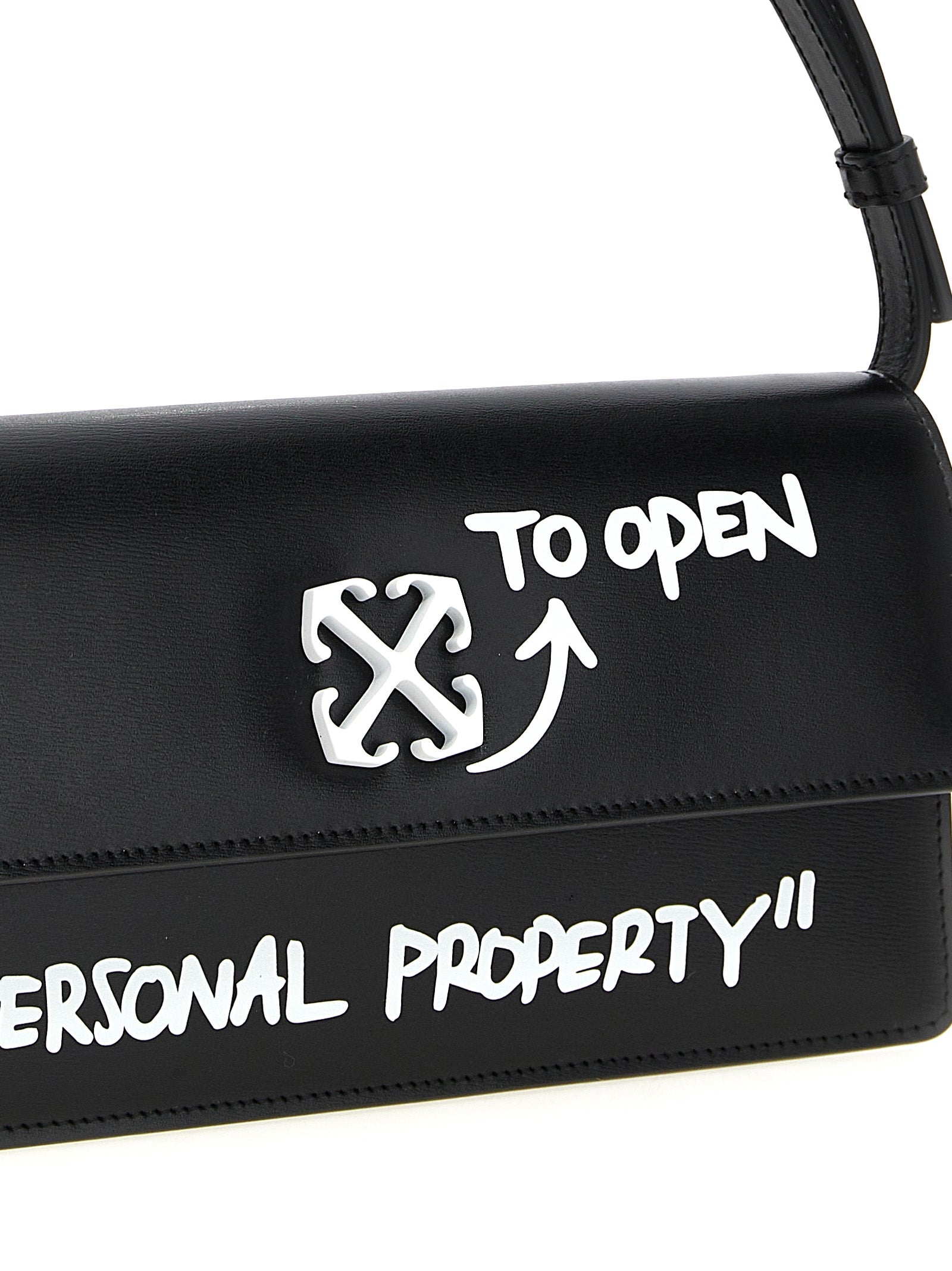 Off-White Bicolor Kalfsleren Schoudertas