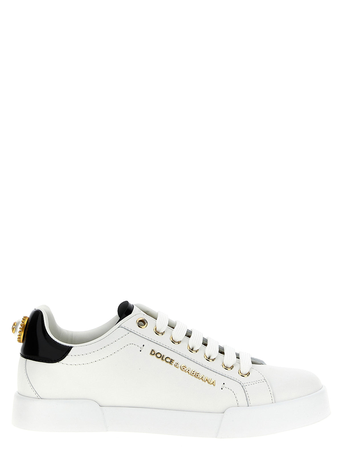 Dolce & Gabbana Bicolor Kalfsleren Lage Sneakers