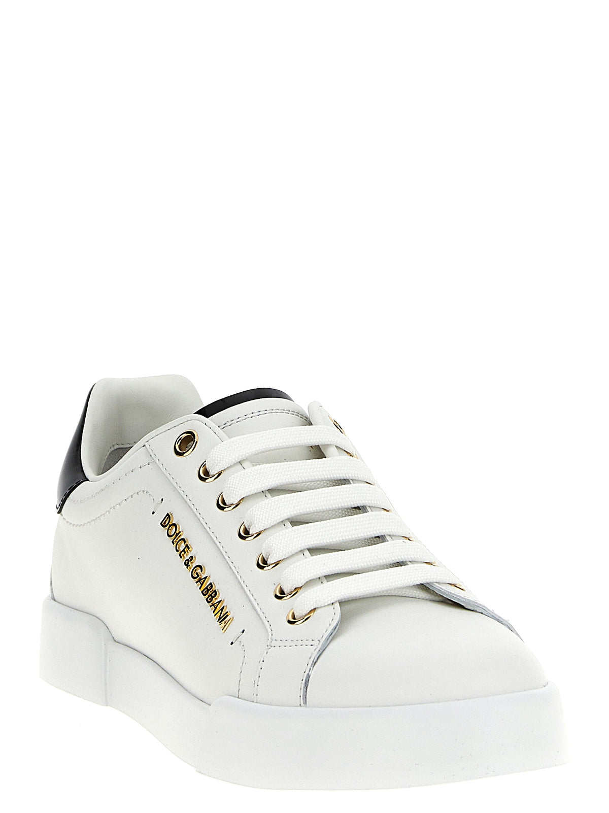 Dolce & Gabbana Bicolor Kalfsleren Lage Sneakers