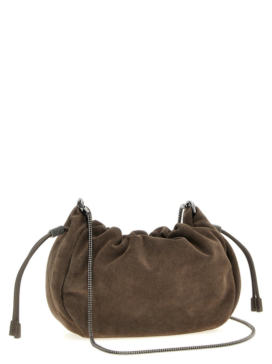Brunello Cucinelli Brown Calfskin Crossbody Bag