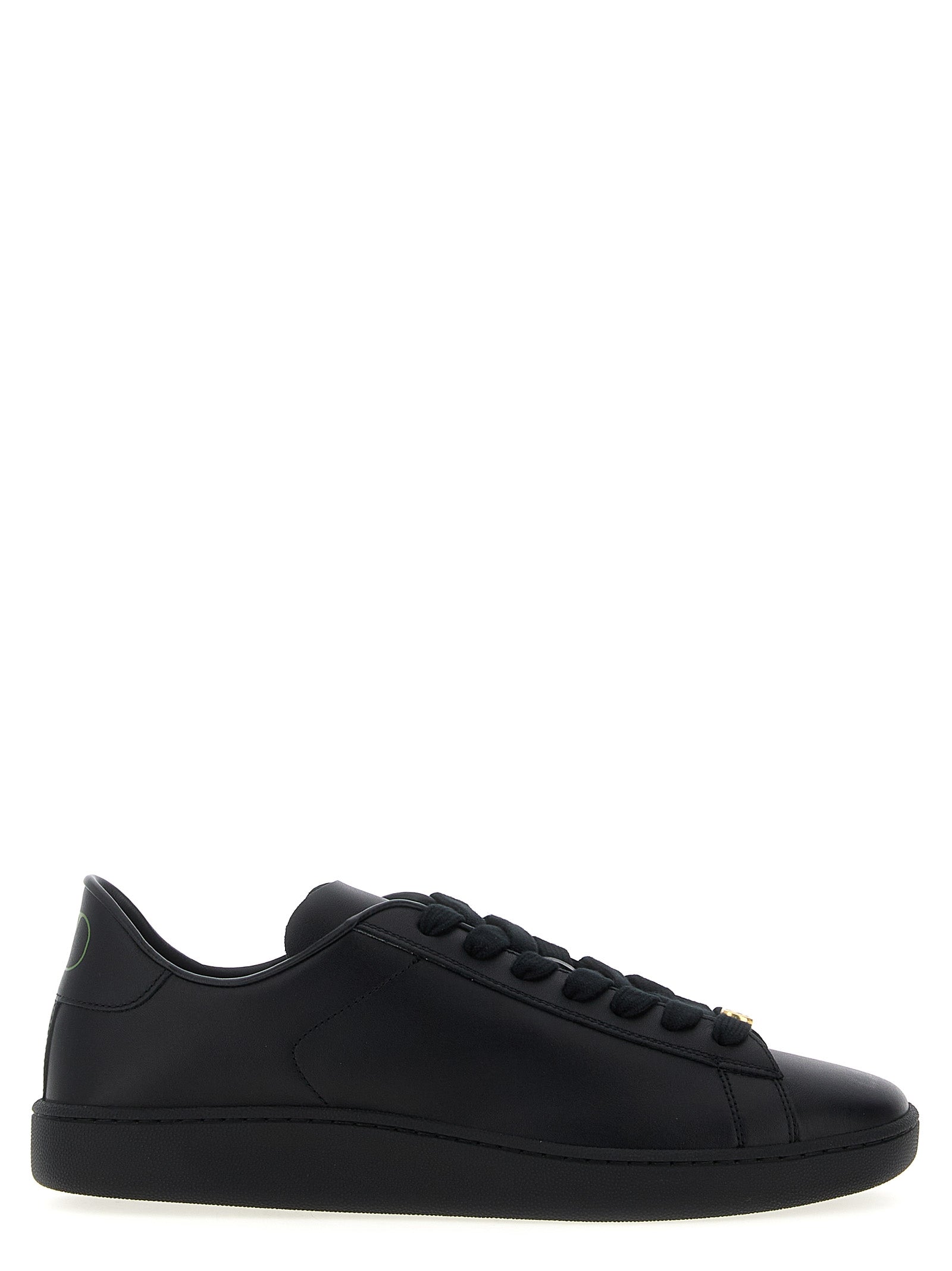 Valentino Garavani Zwarte Kalfslederen Lage Sneakers