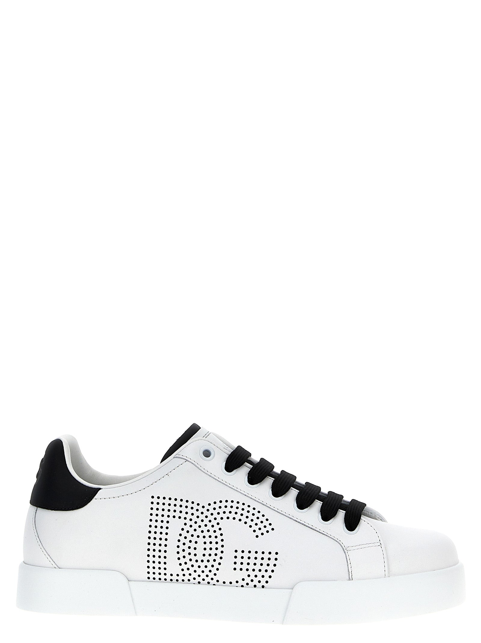 Dolce & Gabbana Tweekleurige Kalfsleren Lage Sneakers
