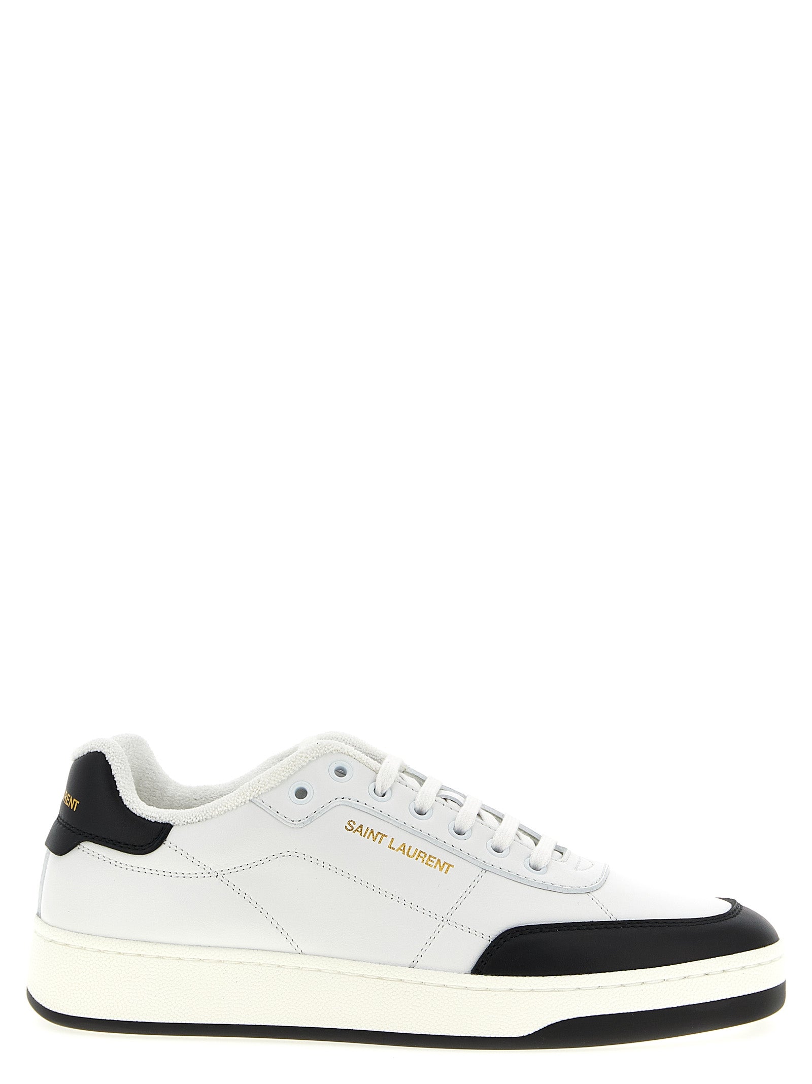 Saint Laurent Bicolor Kalfsleer Lage Sneakers