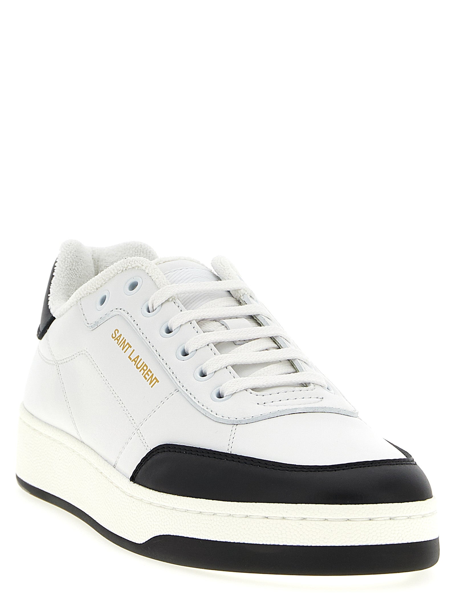 Saint Laurent Bicolor Kalfsleer Lage Sneakers