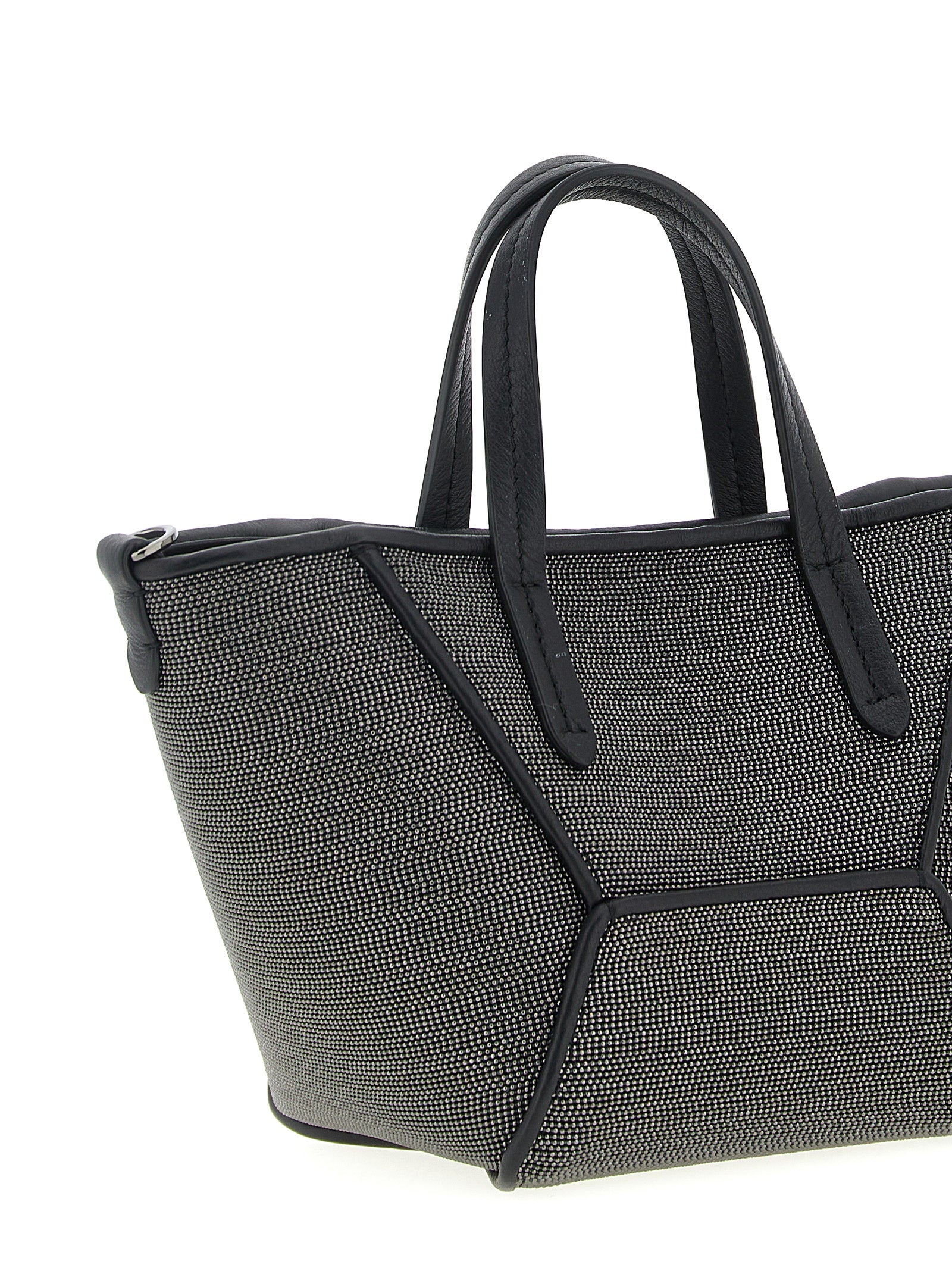 Brunello Cucinelli Zwarte Messing Handtas