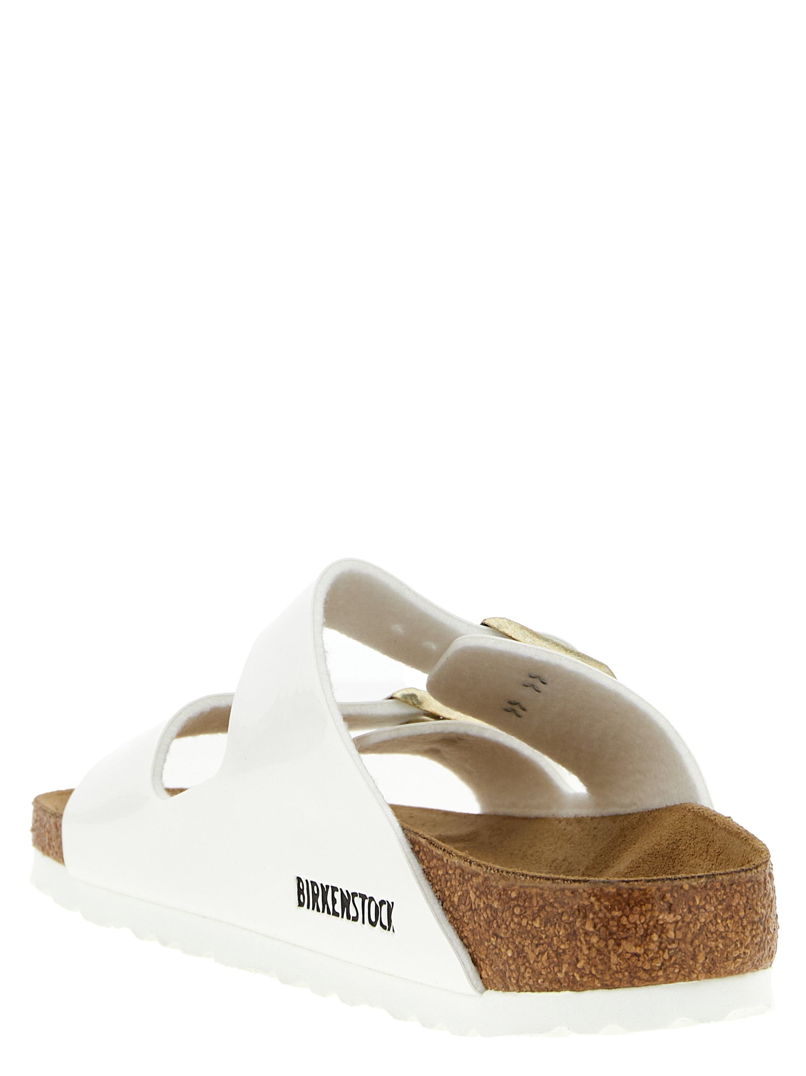 Birkenstock White Faux Leather Slides