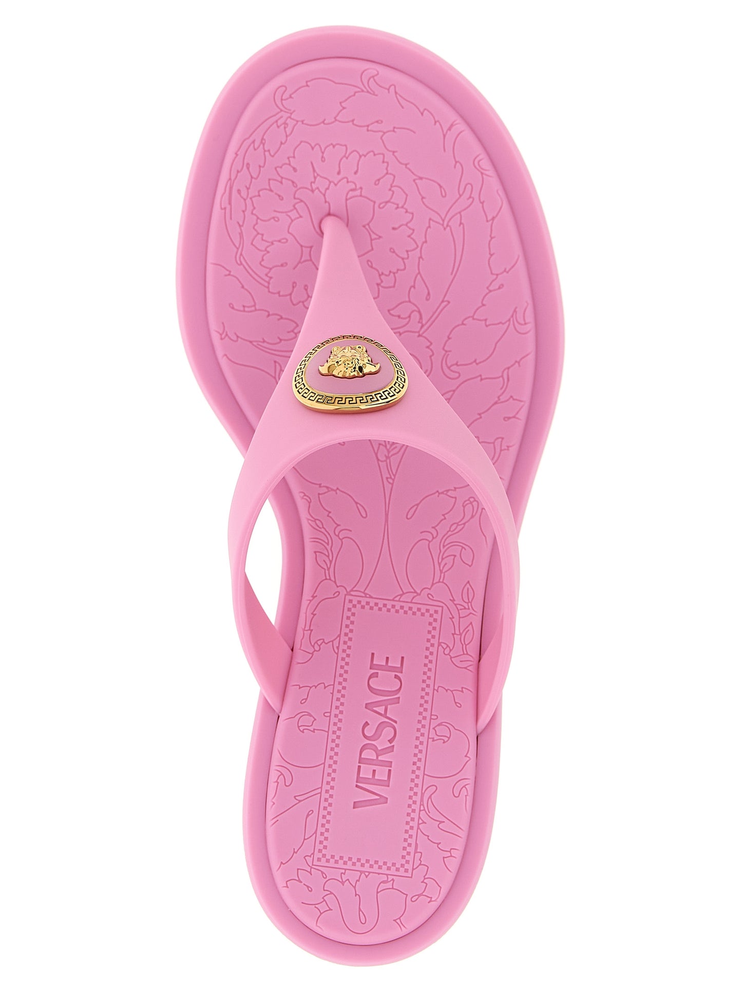 Versace Multicolor Polyurethane Flat Sandals