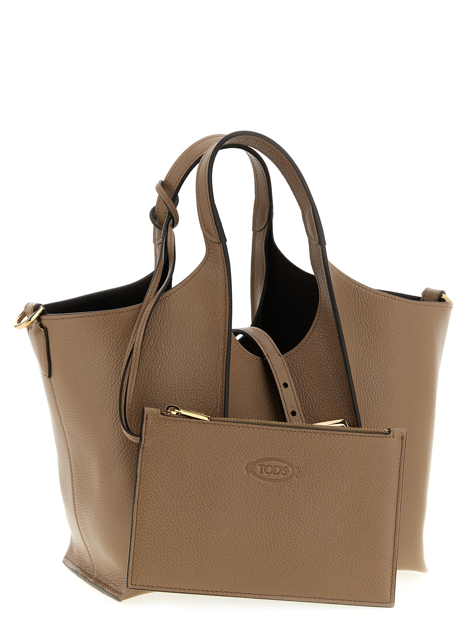 Tod's Beigekleurige Kalfsleren Handtas