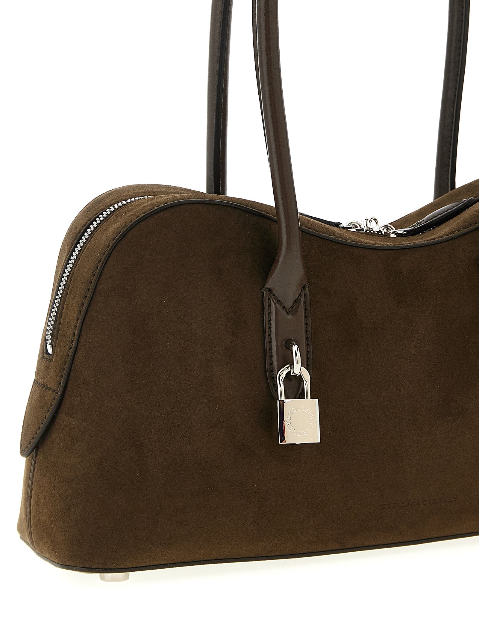 Stella McCartney Sac porté épaule en chanvre marron