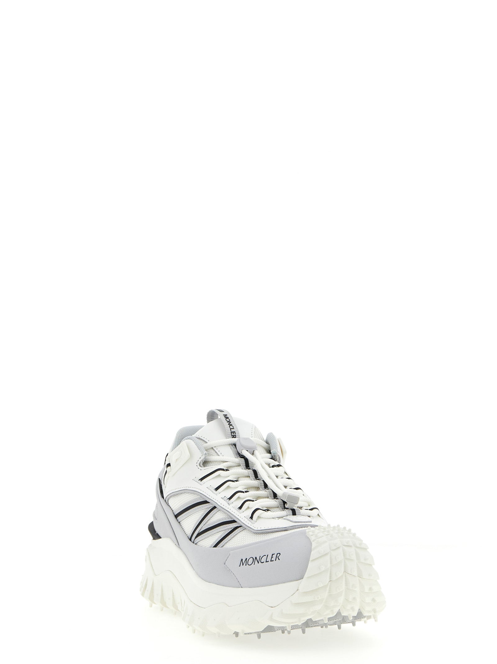 Moncler Grey Polyamide Athletic Sneakers