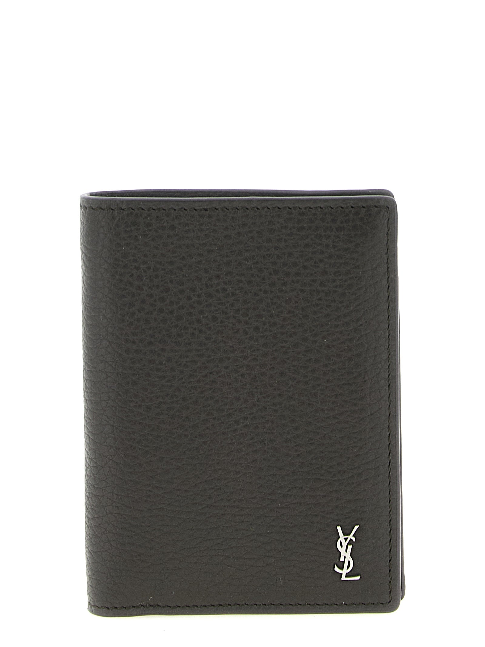 Saint Laurent Brown Calfskin Leather Wallet
