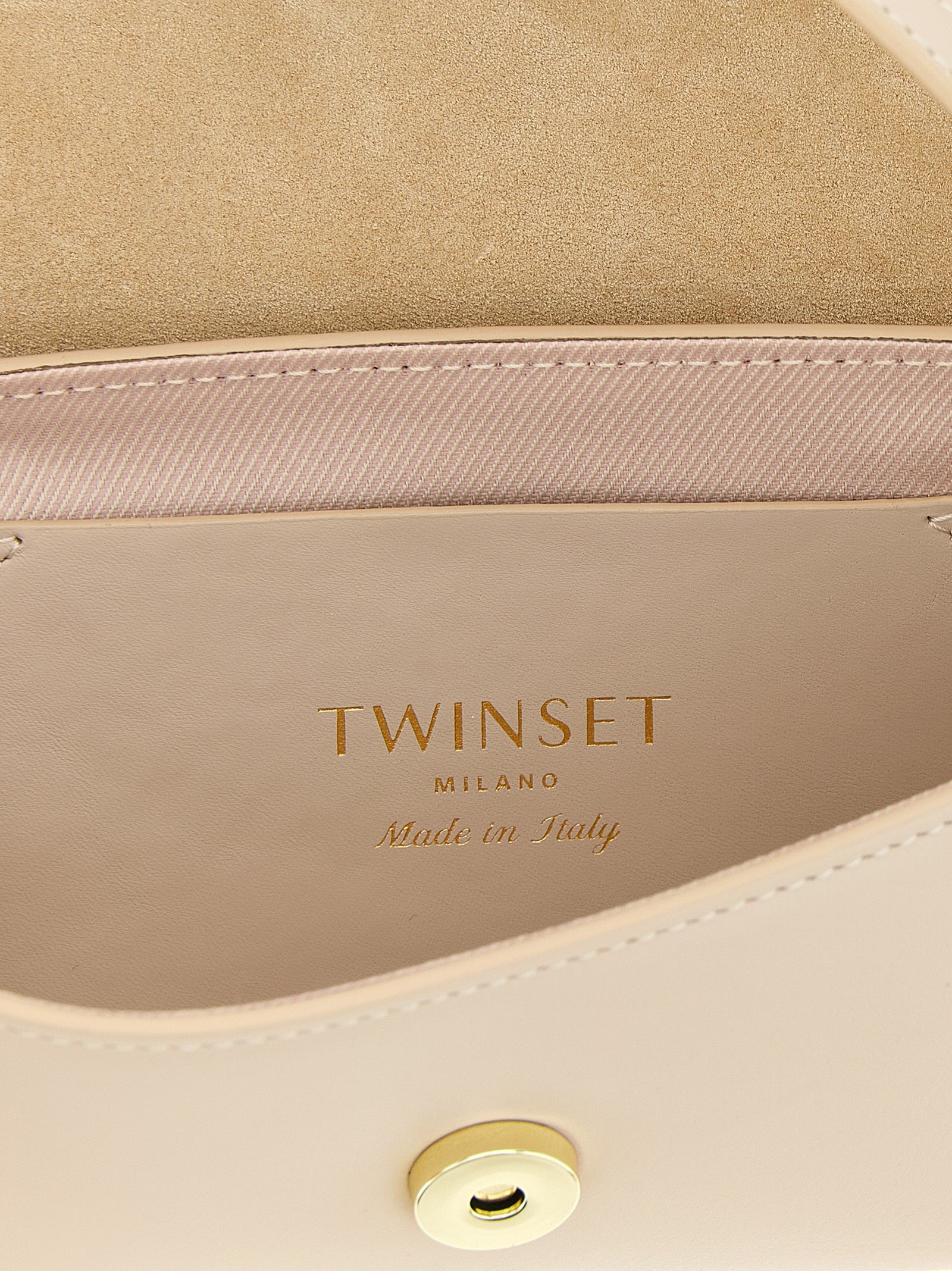 Twinset Witte Leren Schoudertas