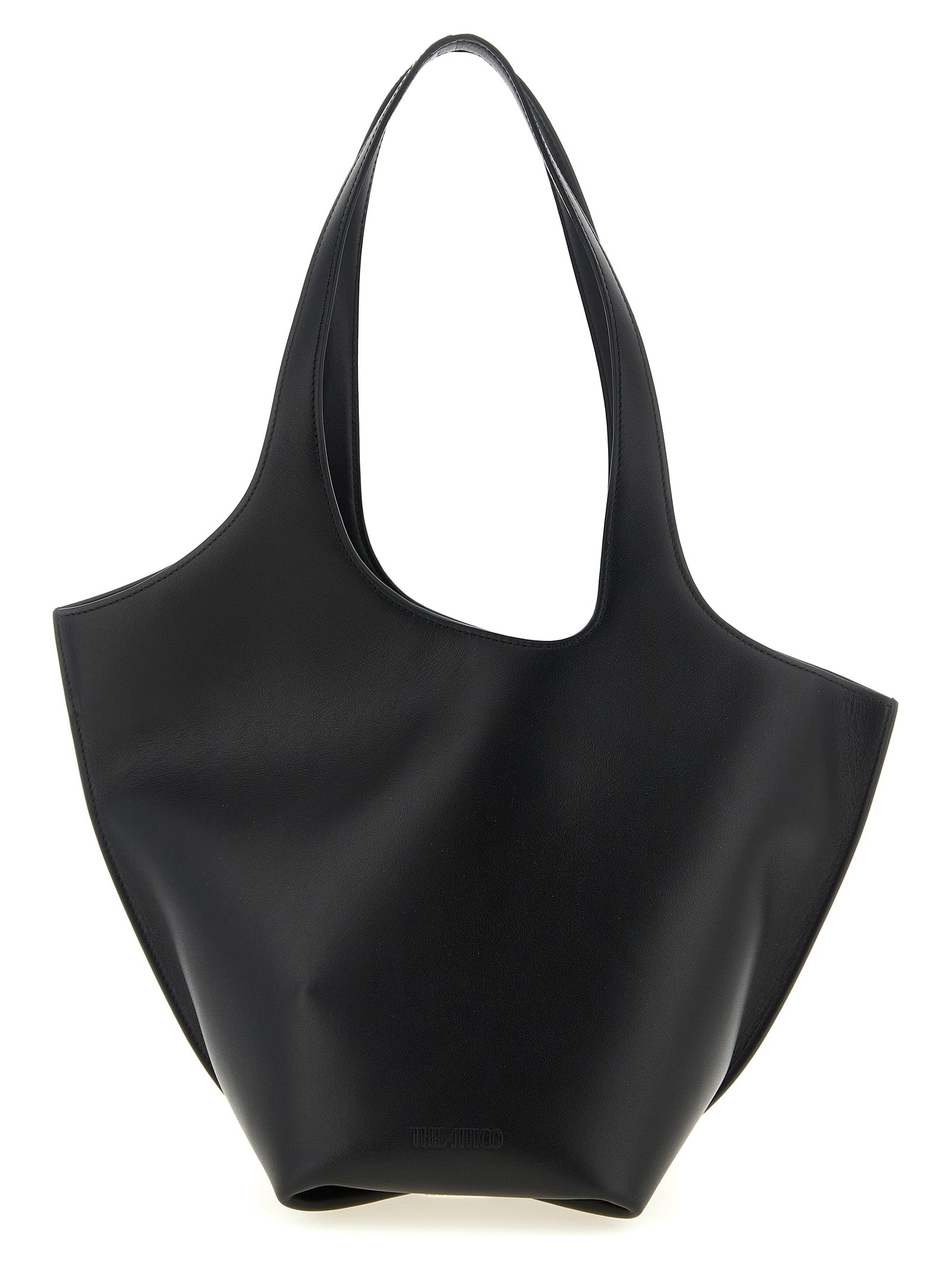 The Attico Sac bandoulière en cuir de veau noir