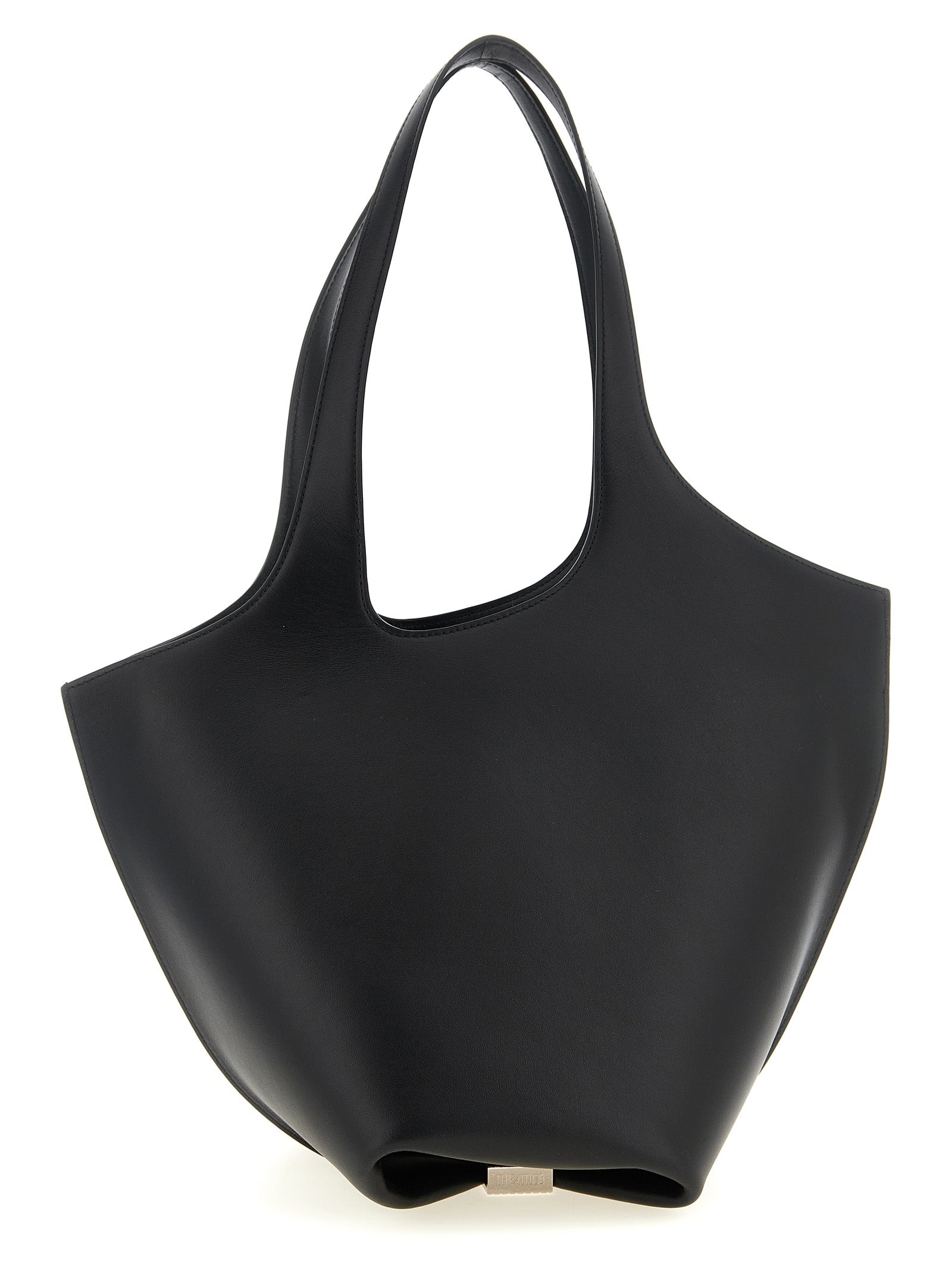 The Attico Sac bandoulière en cuir de veau noir