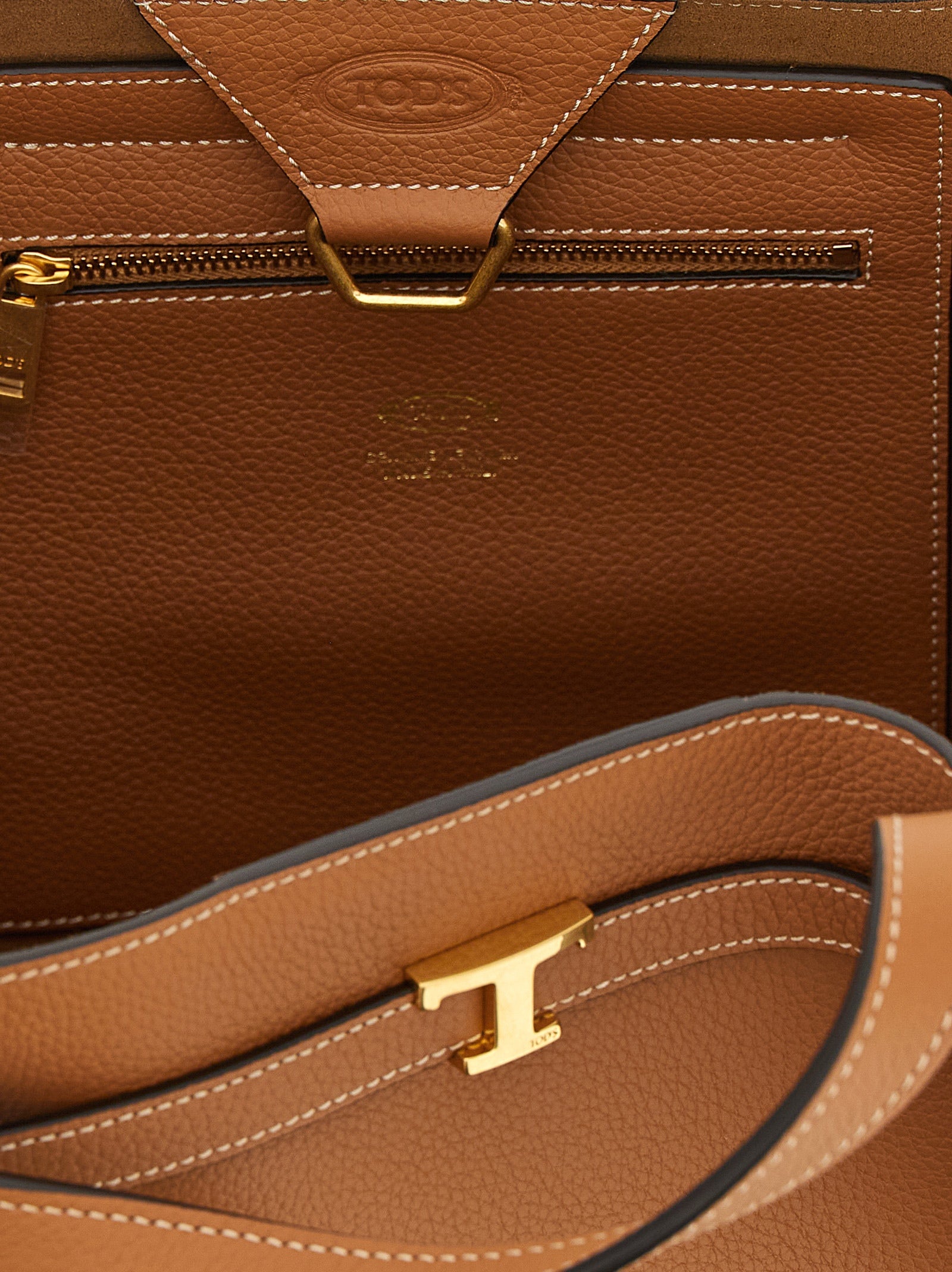 Tod's Bruine Kalfsleren Tote Bag
